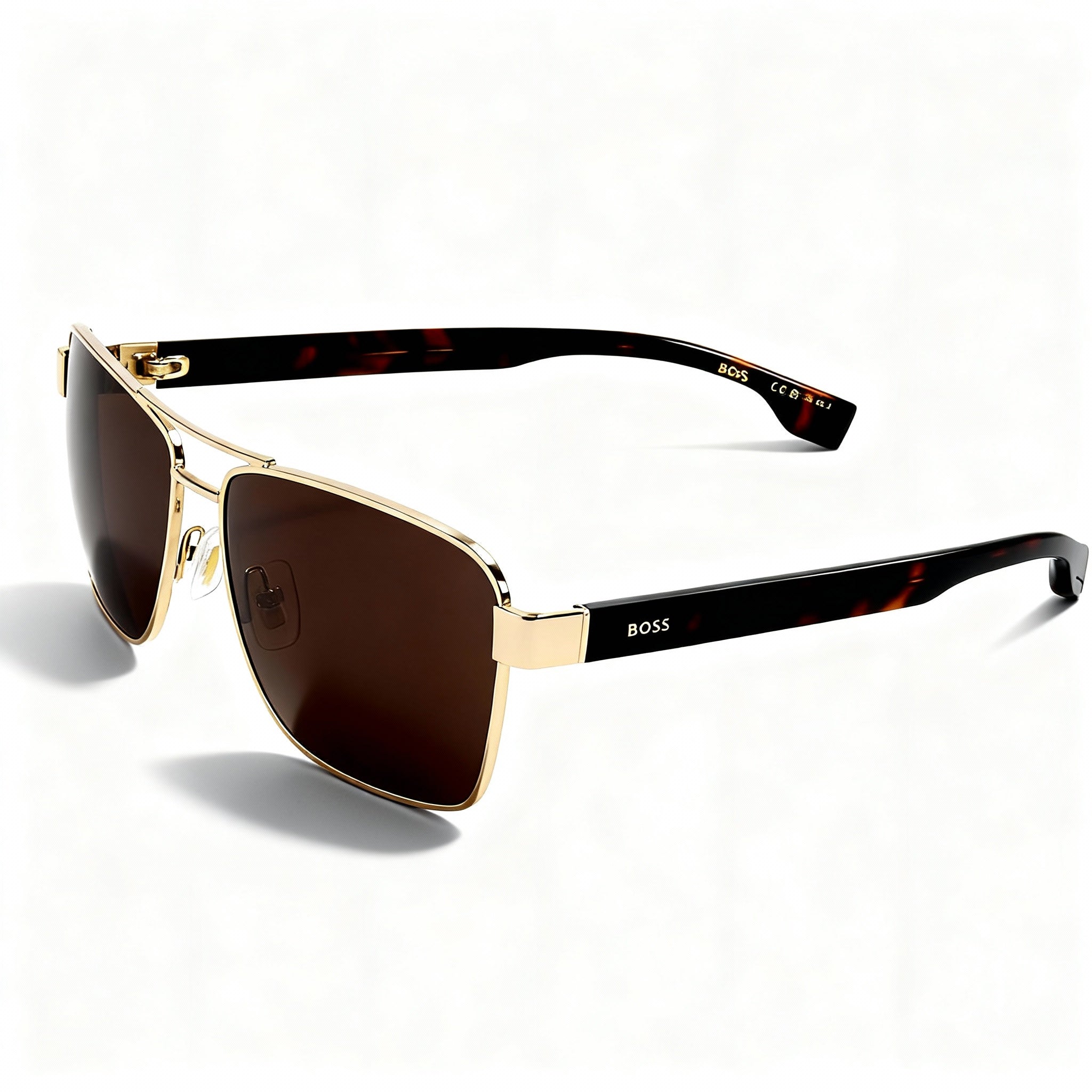 Hugo Boss Boss 1559/O/S Men's Brown Gold Metal Frame Polarized Sunglasses Brown Lens 60-15-140mm