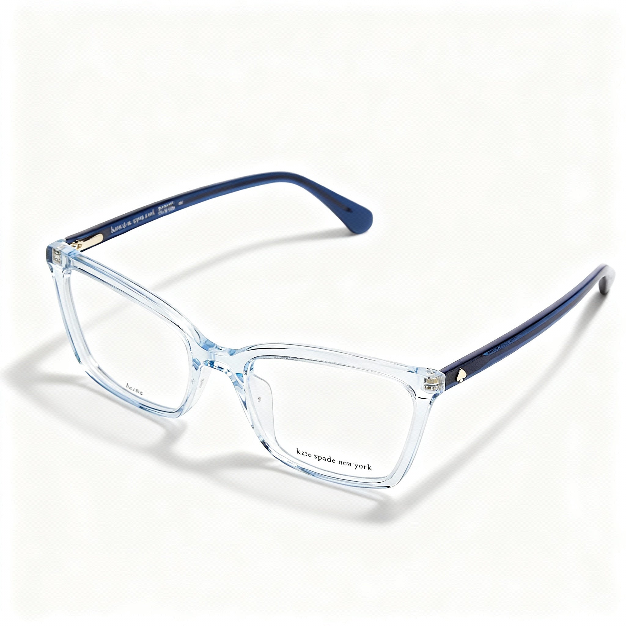 Kate Spade New York Wanda Women's Transparent Blue Acetate Square Full Rim Eyeglasses 53mm