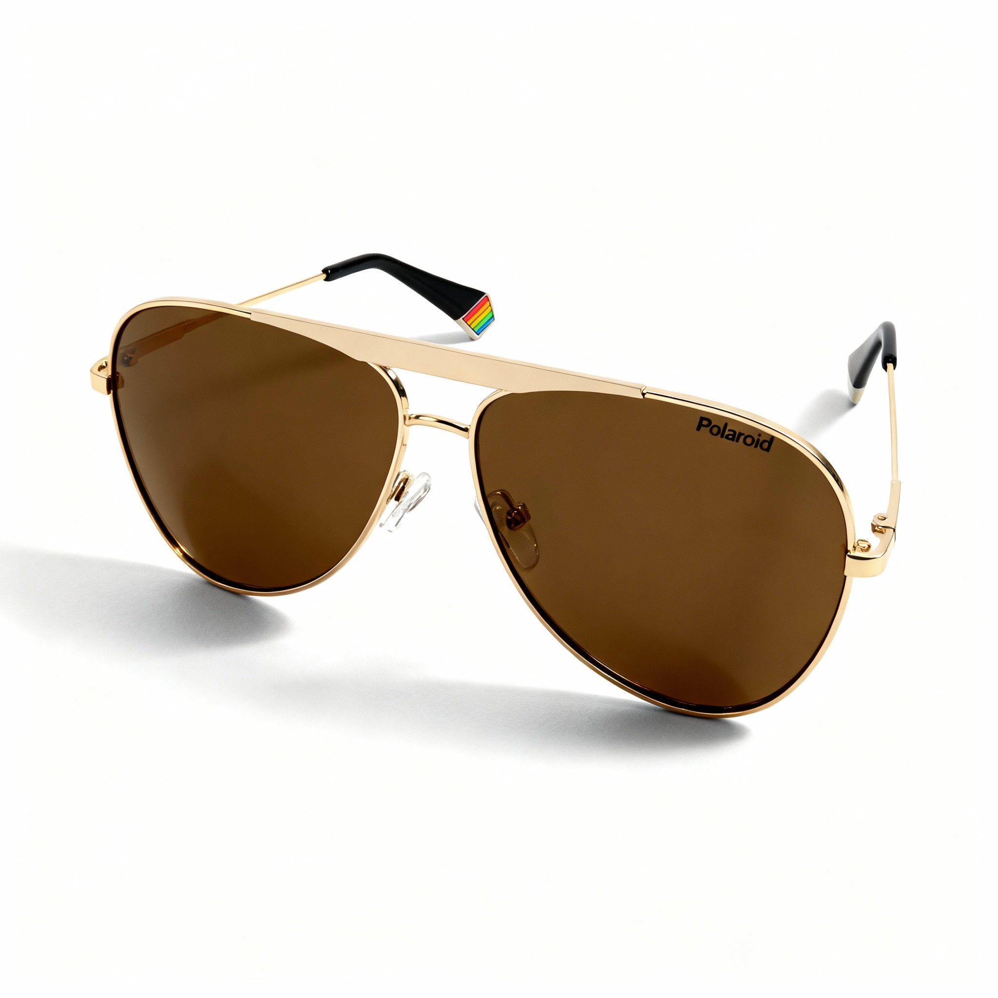 Polaroid Modern Women's Gold Ivory Stainless Steel Non-Polarized UV Protected Sunglasses 61-12-145