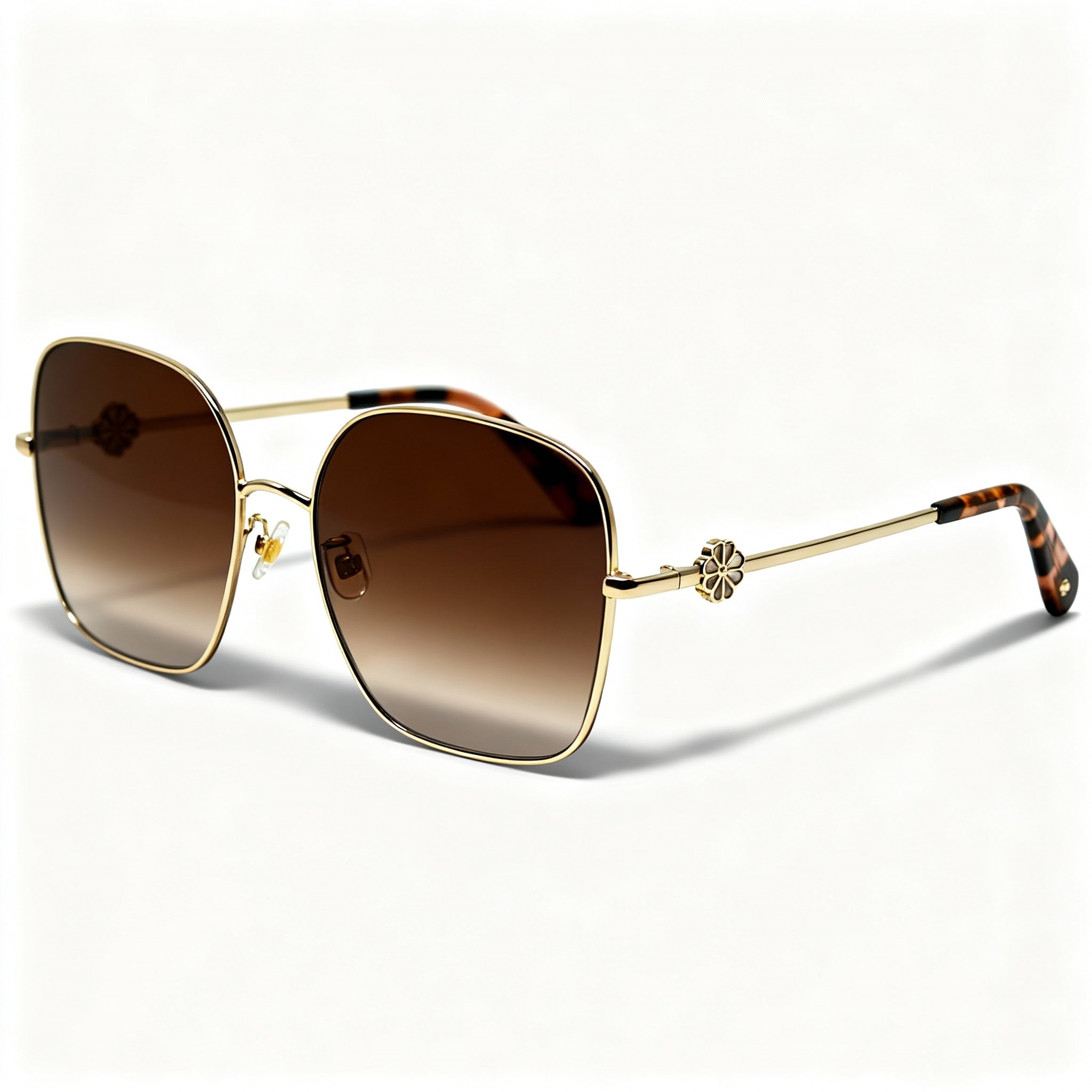 Kate spade new york Talya/F/S Women's Gold Havana Stainless Steel Non-Polarized Brown Gradient Sunglasses 59-18-145