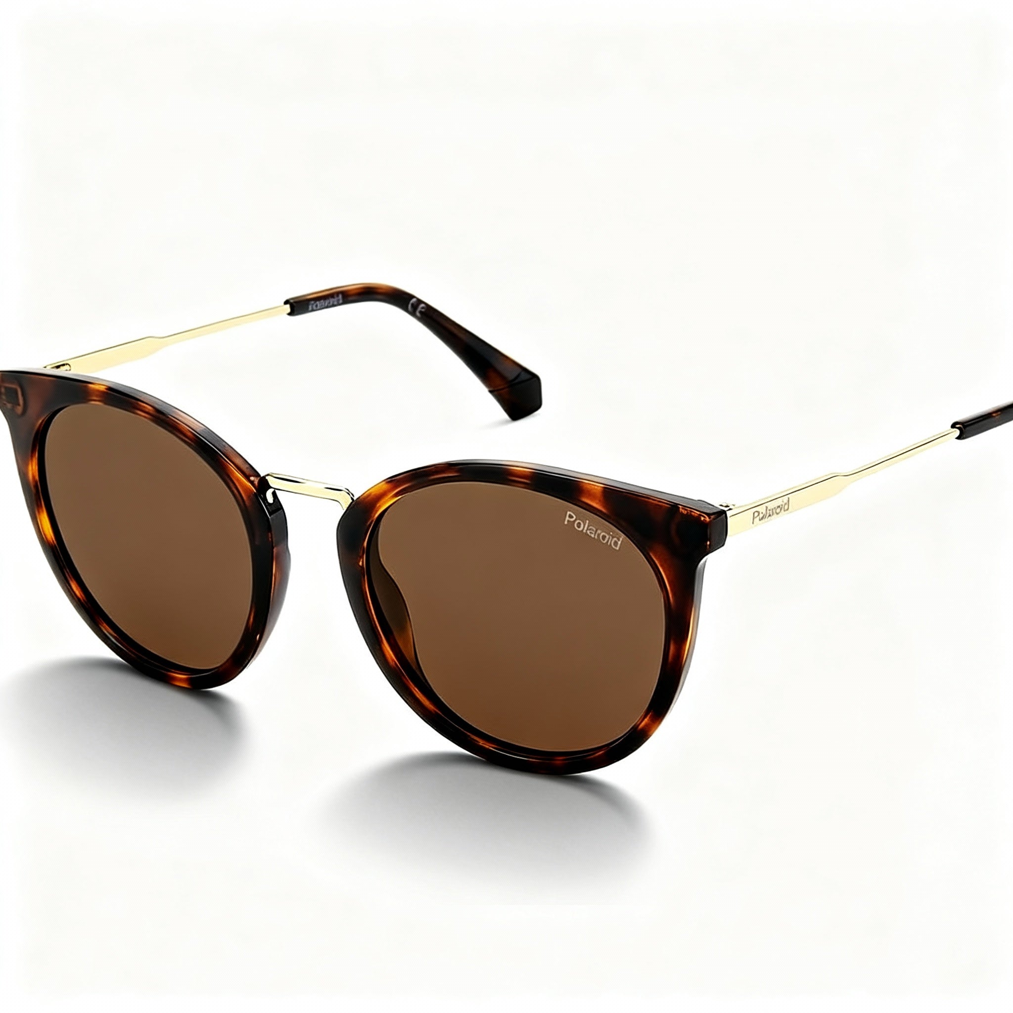 Polaroid Eyewear Contemporary Women's Cat Eye Polycarbonate Havana Frame Bronze Polarized Sunglasses 53-21-145