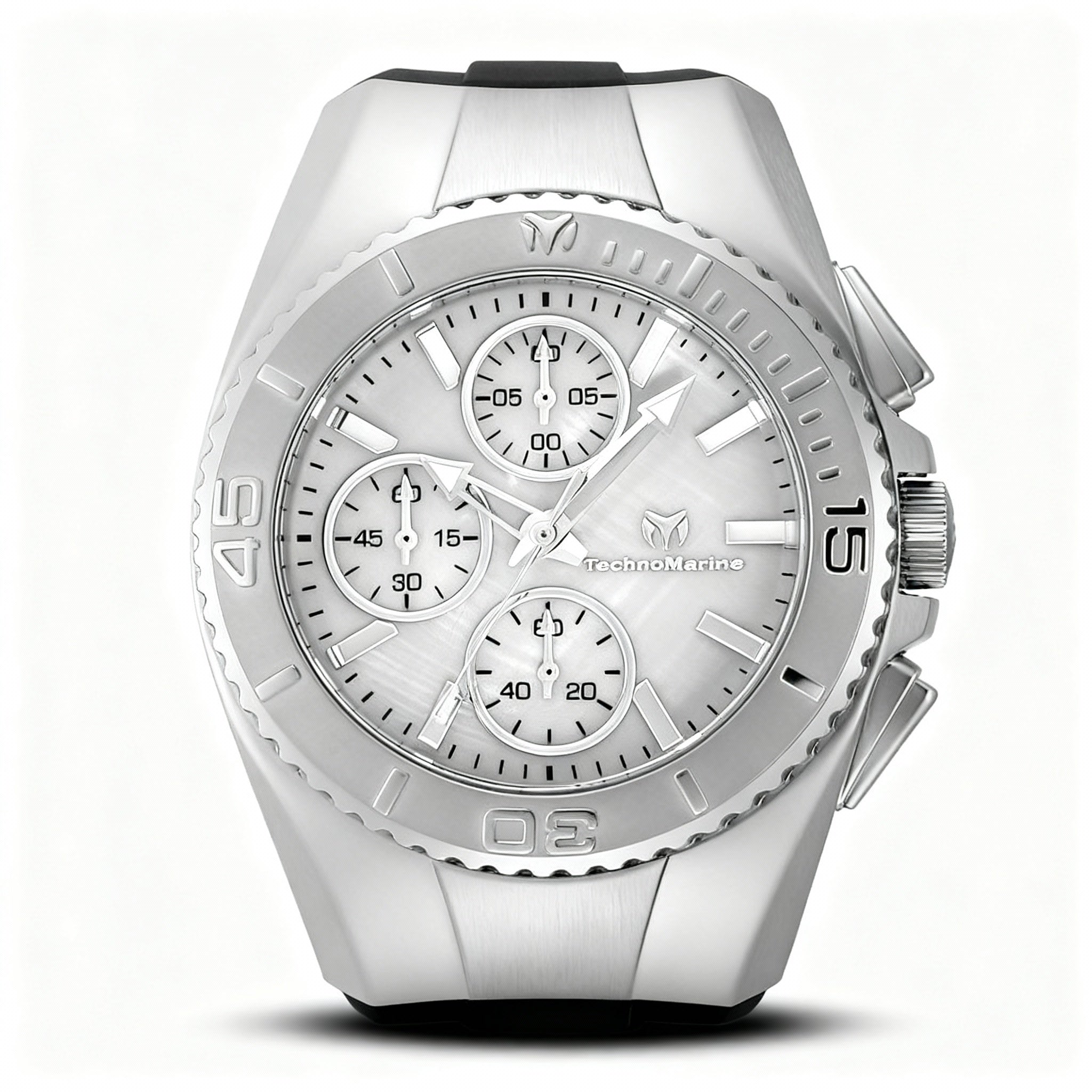 TechnoMarine Cruise TM-124032 Women's Black & Steel Stainless Steel Quartz Watch with White Dial, 38mm