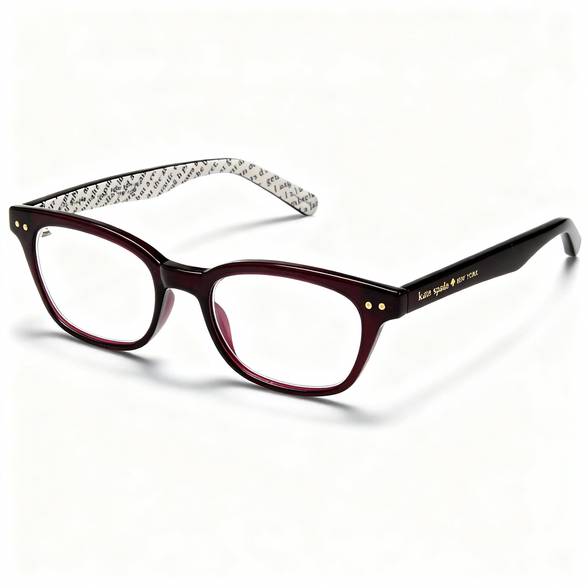 kate spade new york Rebecca2 Women's Plastic Frame Non-Polarized Sunglasses, Opal Burgundy, 48-21-134mm