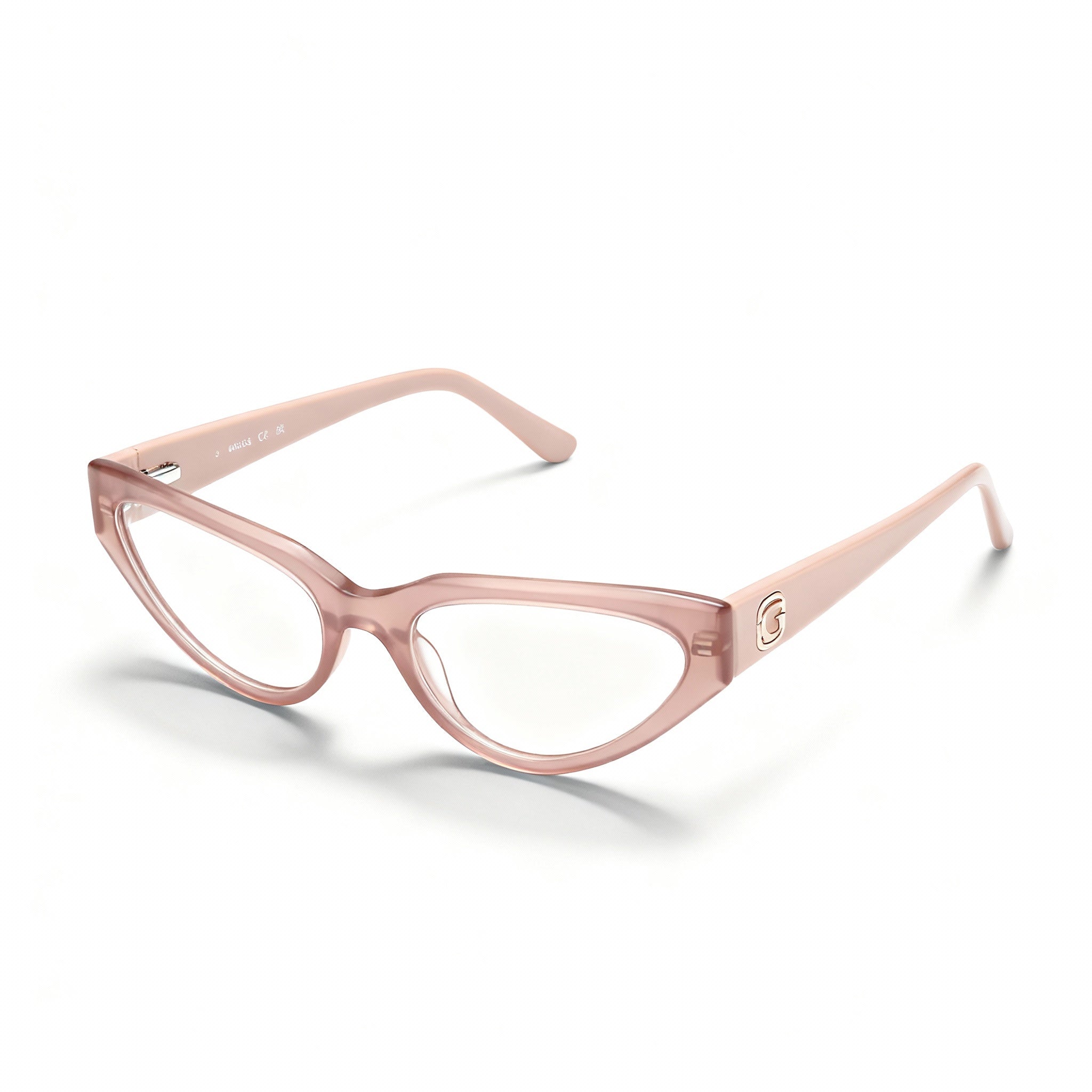 GUESS Gu50113 Women's Cat Eye Beige Monocolour Plastic Optical Glasses 53-18-145