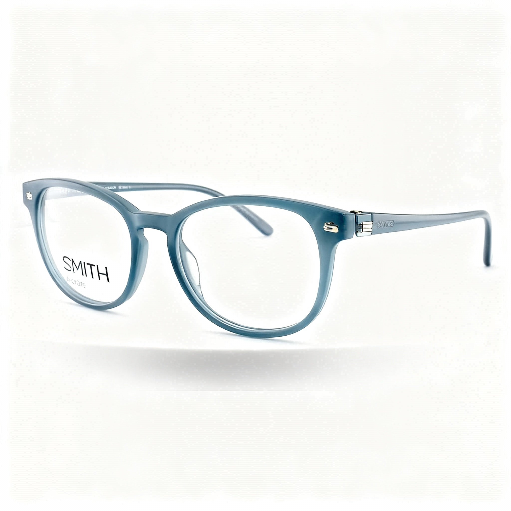 SMITH Classic Men's Gray Plastic Rectangular Full Rim Prescription-Ready Optical Eyeglass Frames