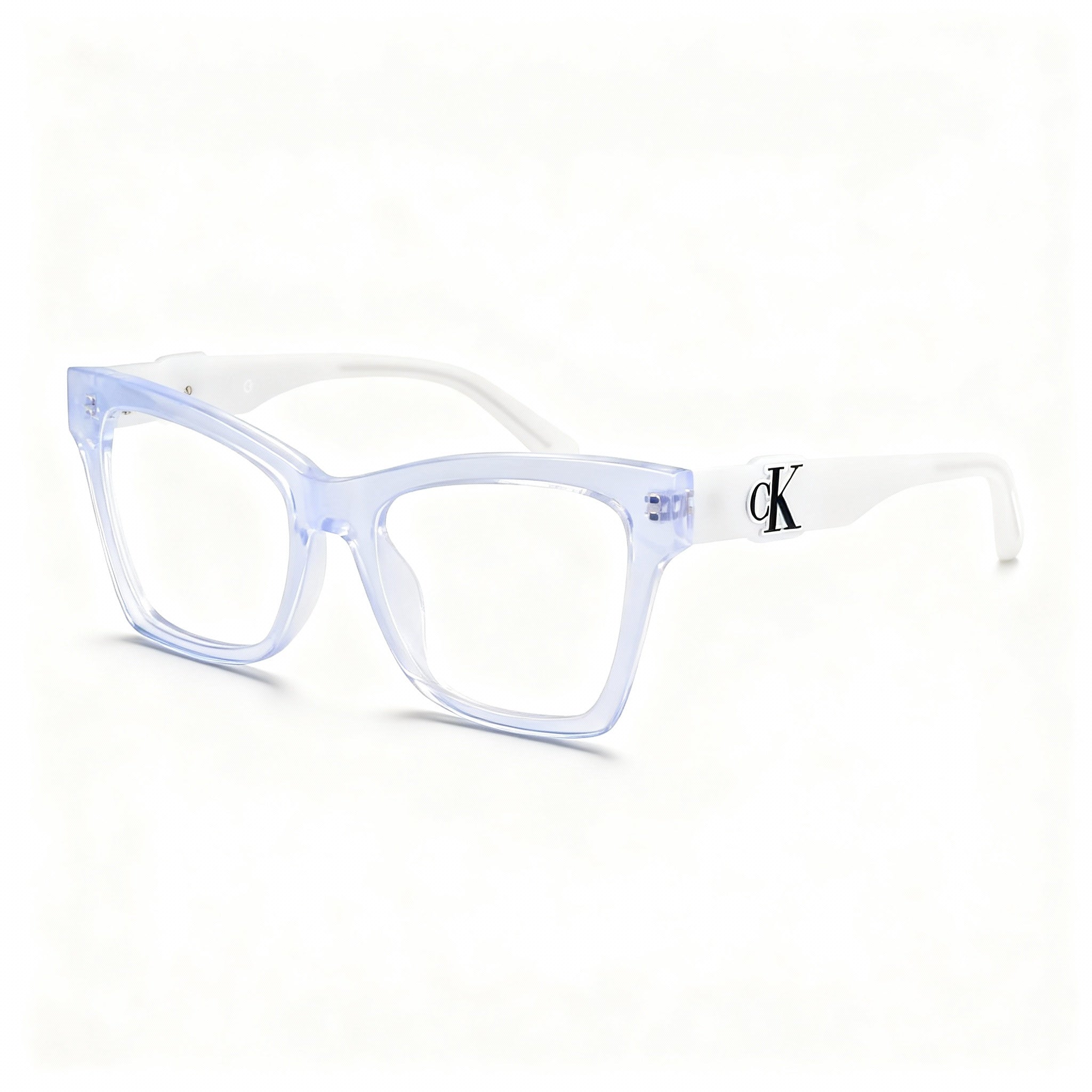 Calvin Klein Jeans CKJ23646 Unisex White Metal Cat-Eye Frame Polarized Eyeglasses 52mm Lens Width