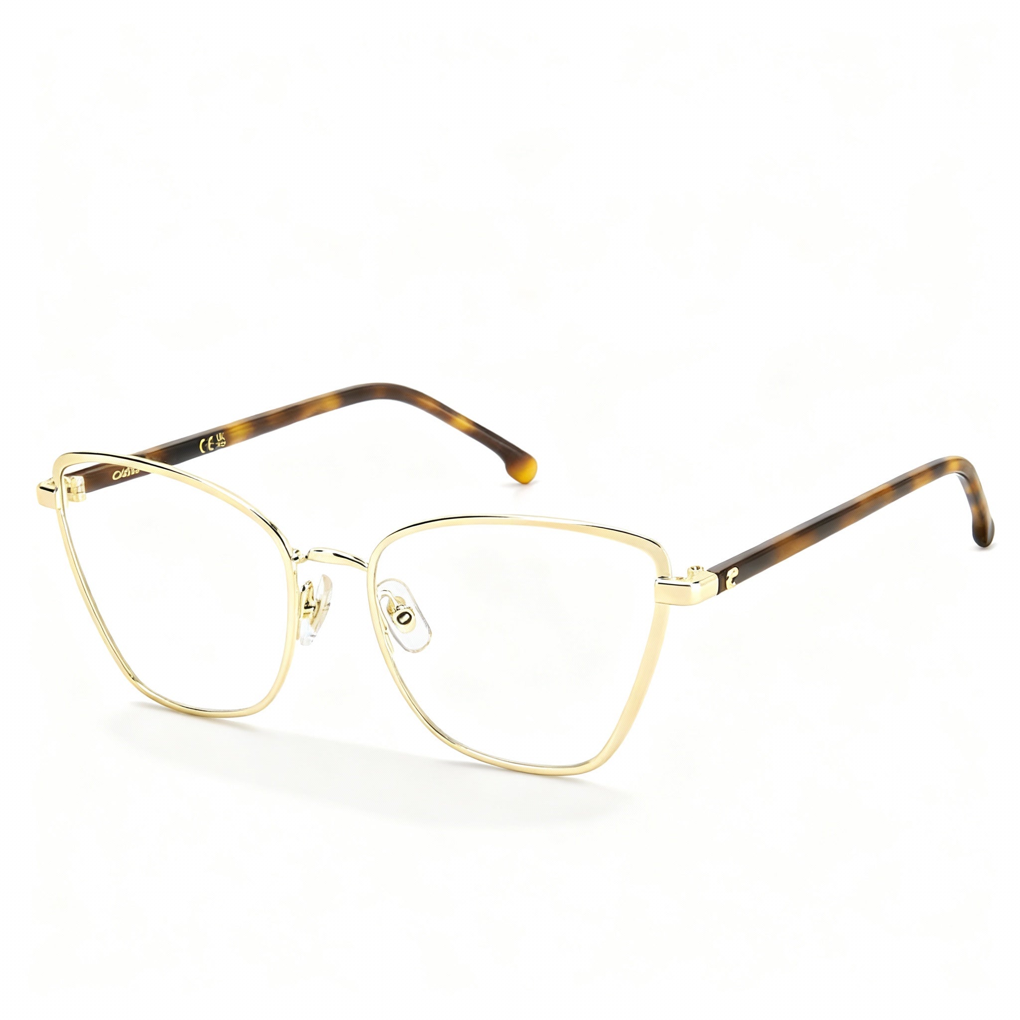 Carrera Carrera 3039 Women's Light Gold Metal Cat Eye Full Rim Prescription Eyeglasses 54-17-140