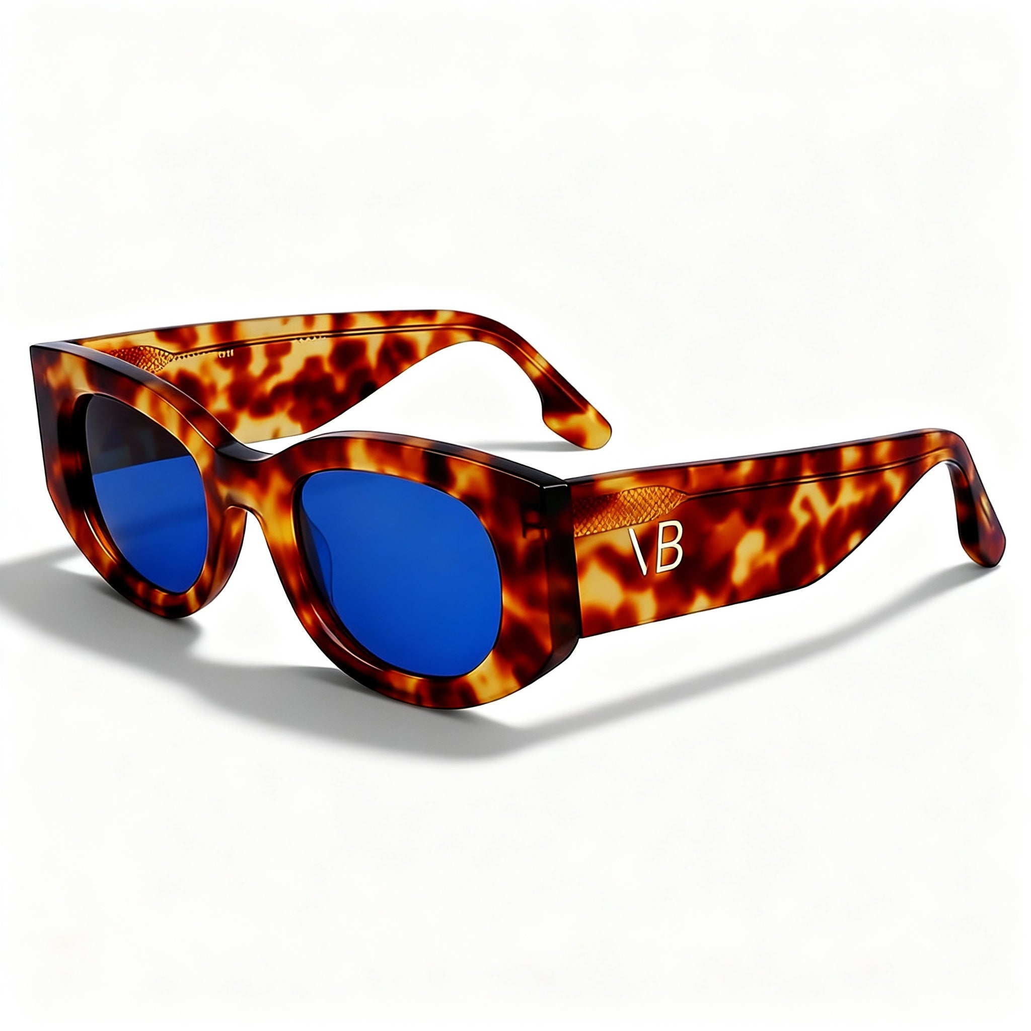 Victoria Beckham Modern VB654S Women's Non-Polarized Blonde Havana Acetate Sunglasses 50mm