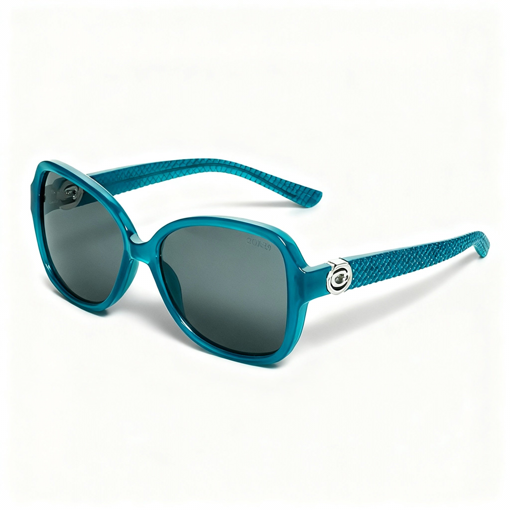 GUESS Gf0275 Unisex Plastic Anti-Glare UV Protection Butterfly Sunglasses - Turquoise Smoke Frame, Grey Lenses 58mm