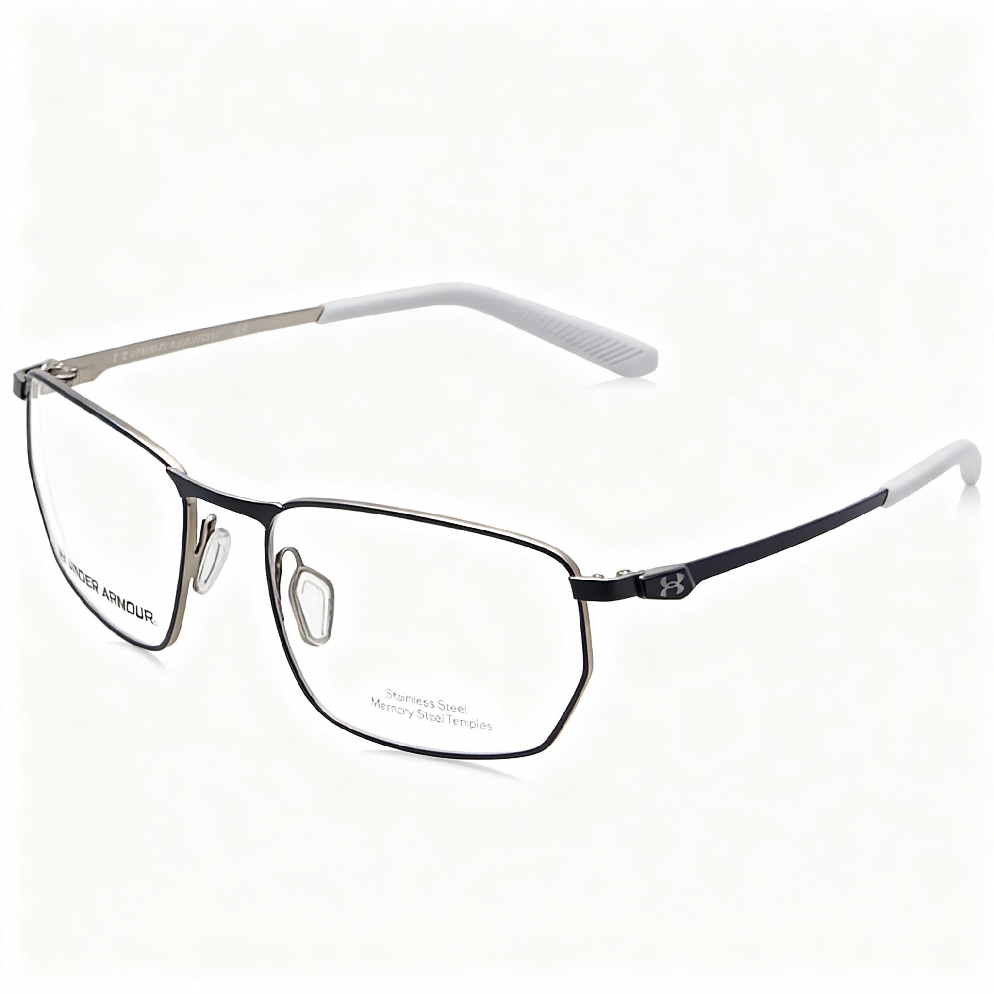 Under Armour UA 5046/G Unisex Rectangular Geometrical Alloy Steel Optical Frames, Blue, 55mm