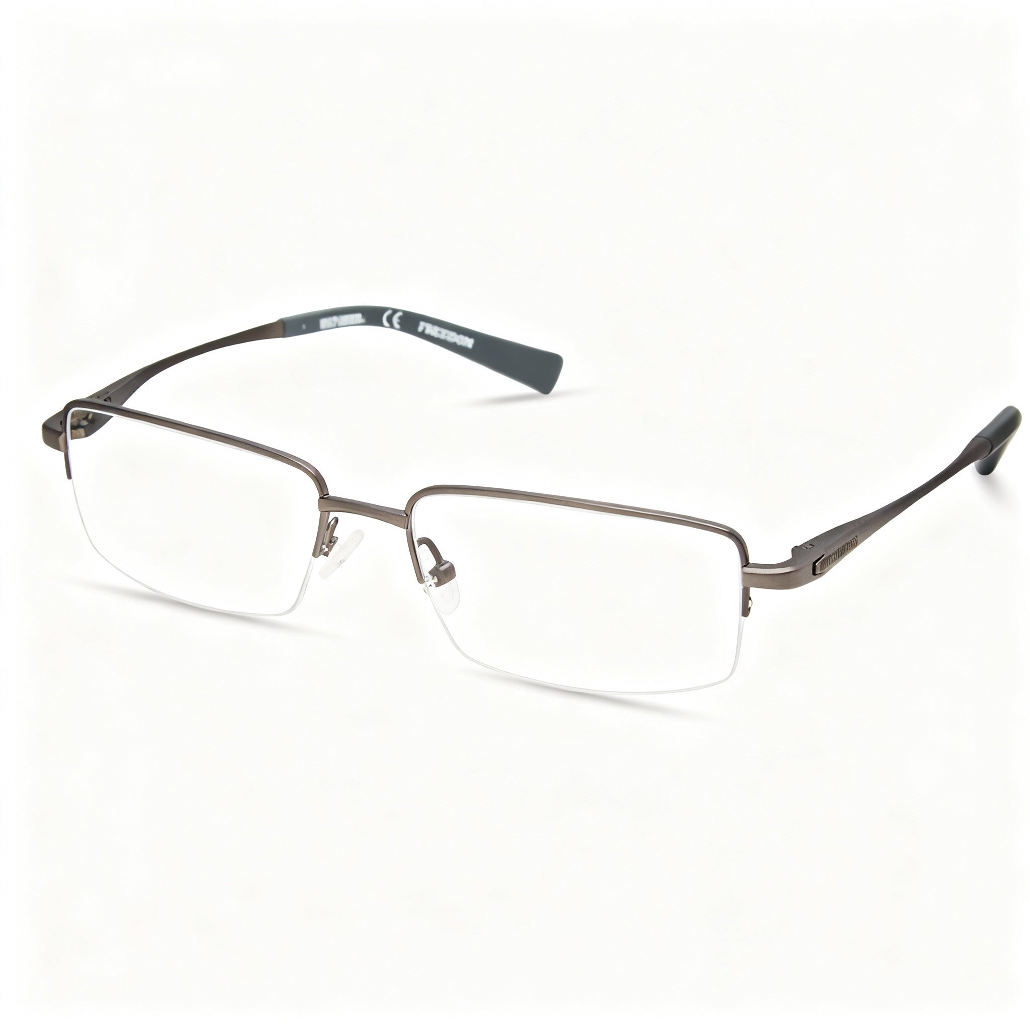 HARLEY-DAVIDSON Hd9024 Unisex Titanium Matte Gunmetal Eyeglasses, Clear Polarized Lenses 59-17-145