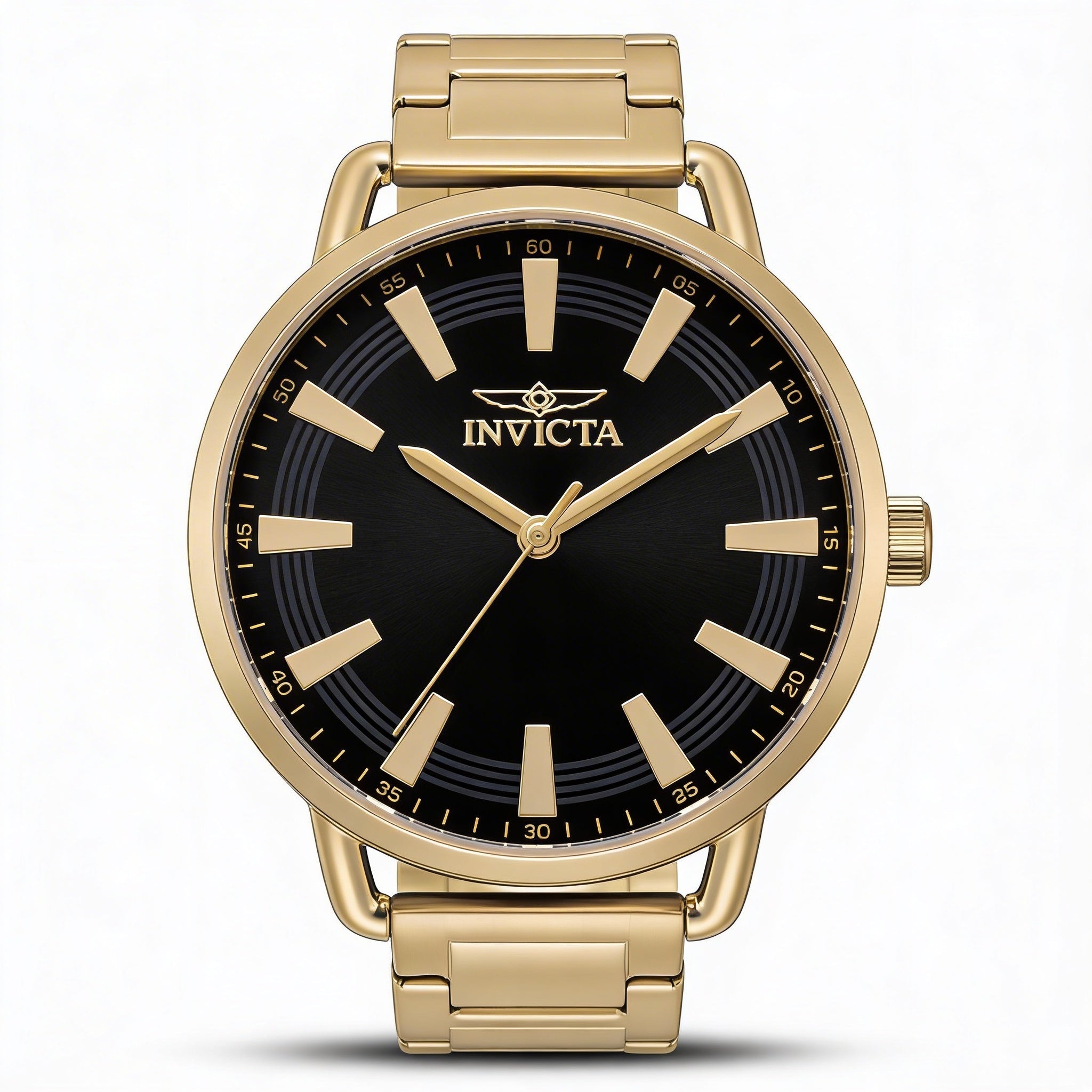 Invicta Women's Wildflower 47322 Gold Black Dial Quartz Water Resistant Scratch Resistant Bracelet Watch 38mm