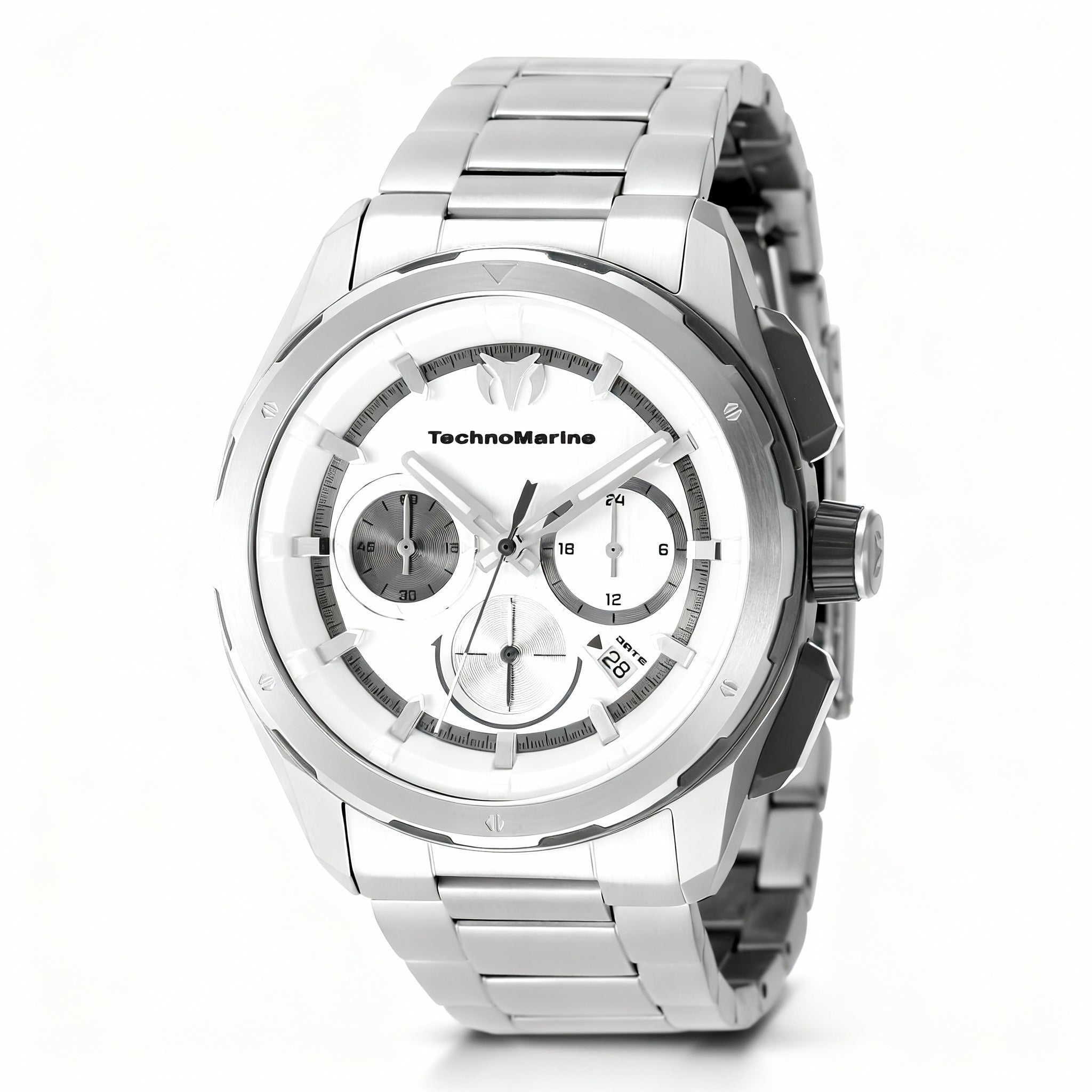 TechnoMarine OCEAN - NOMAD TM-318091 Unisex Silver Stainless Steel Bracelet Quartz Watch 43mm