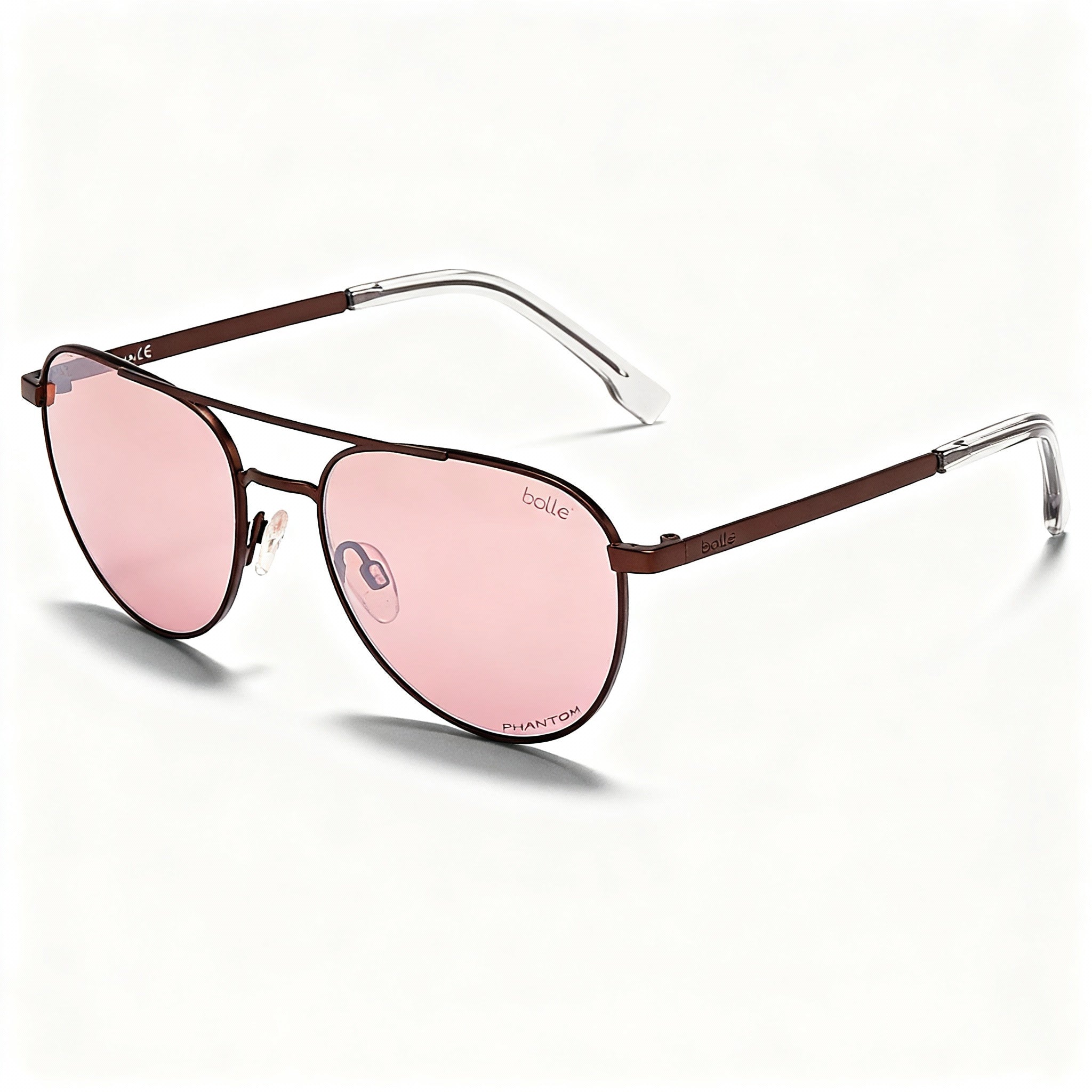 Bollé Classic Unisex Earth Matte Plastic Sunglasses, Non-Polarized Brown Lenses, 100% UV Protection (54-20-135)