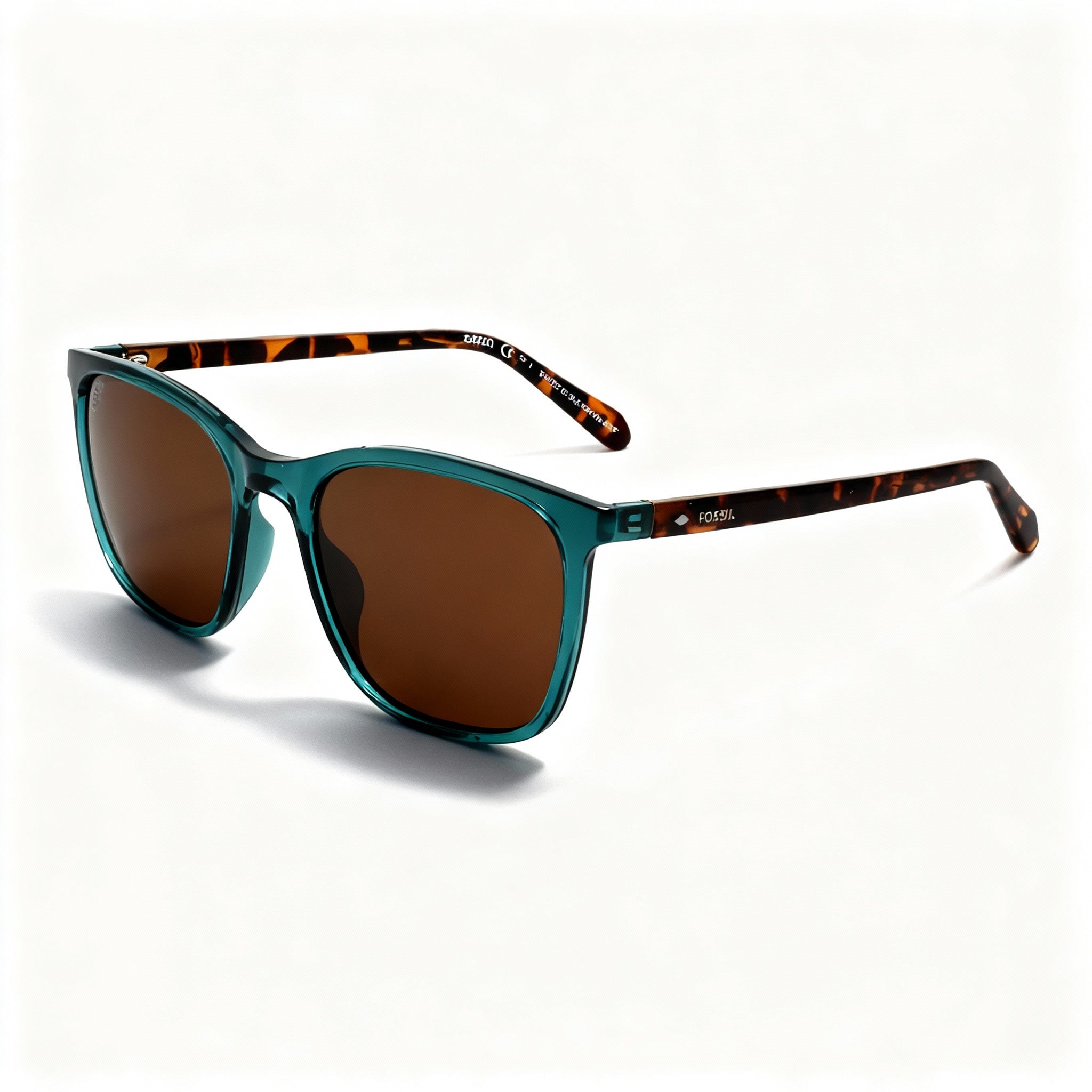 Fossil Fos 2116/S Women's Khaki Square Polycarbonate UV Protected Sunglasses | RXable 55-19-140