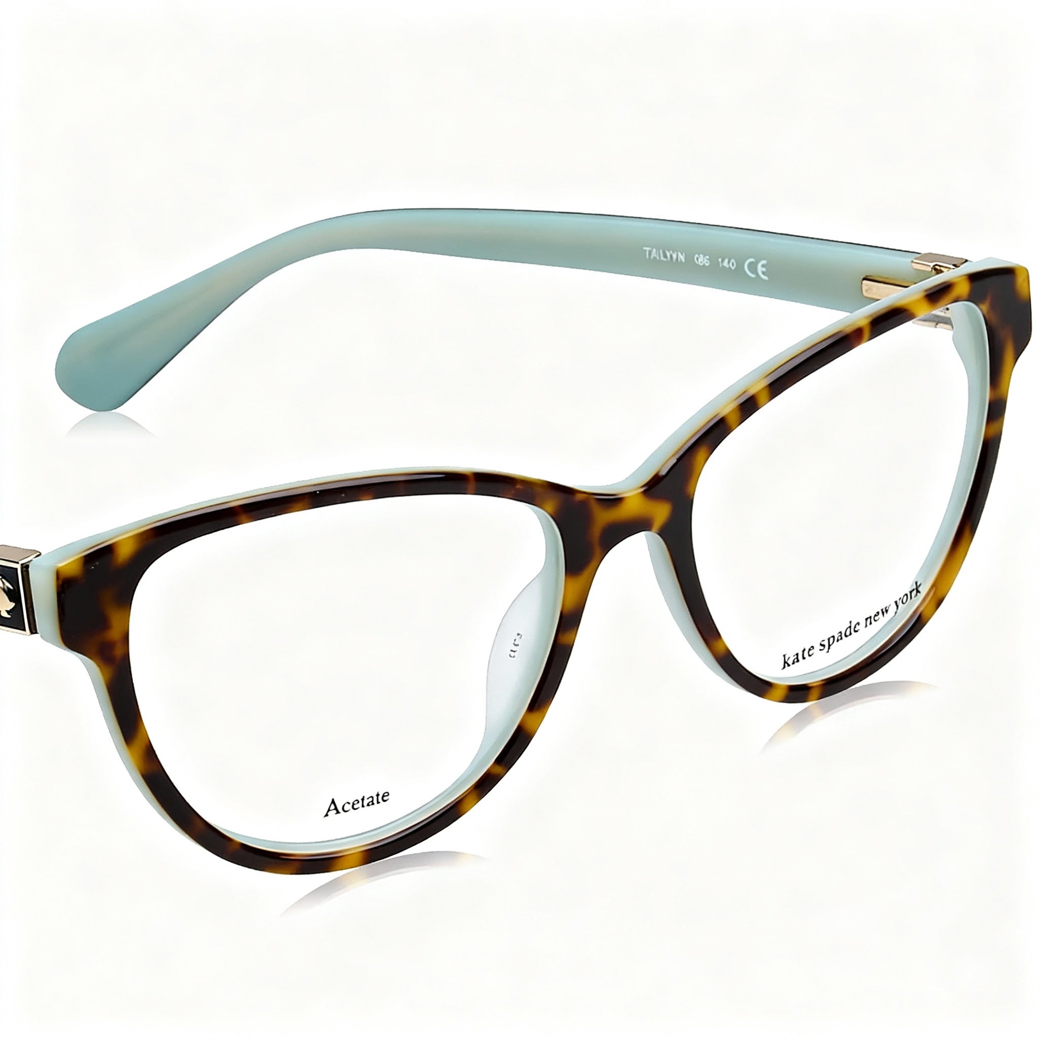 kate spade new york Tailynn Women's Modern Acetate Frame Eyeglasses Non Polarized Havana 52mm