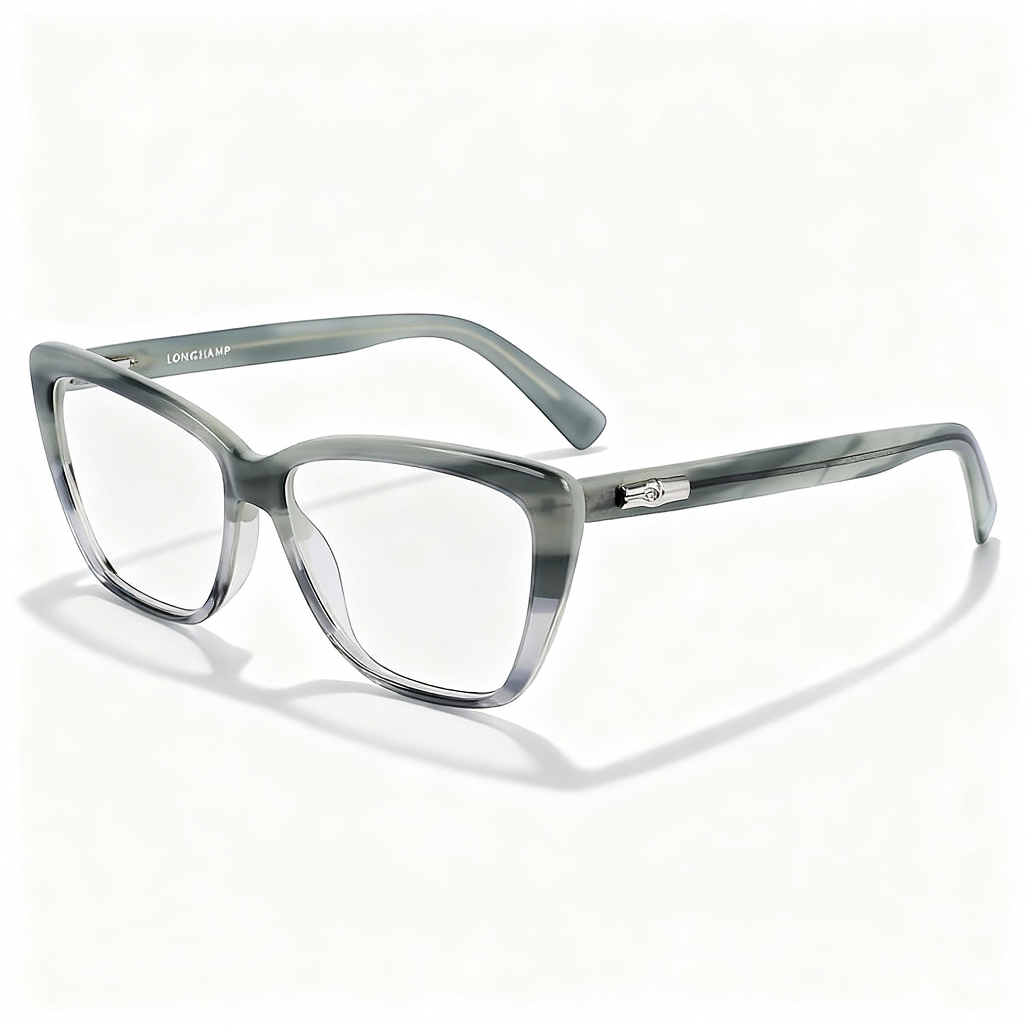 LONGCHAMP Men's Modern Textured Green Grey Propionate Frame Green Grey Lens Non-Polarized Sunglasses 53-14-140