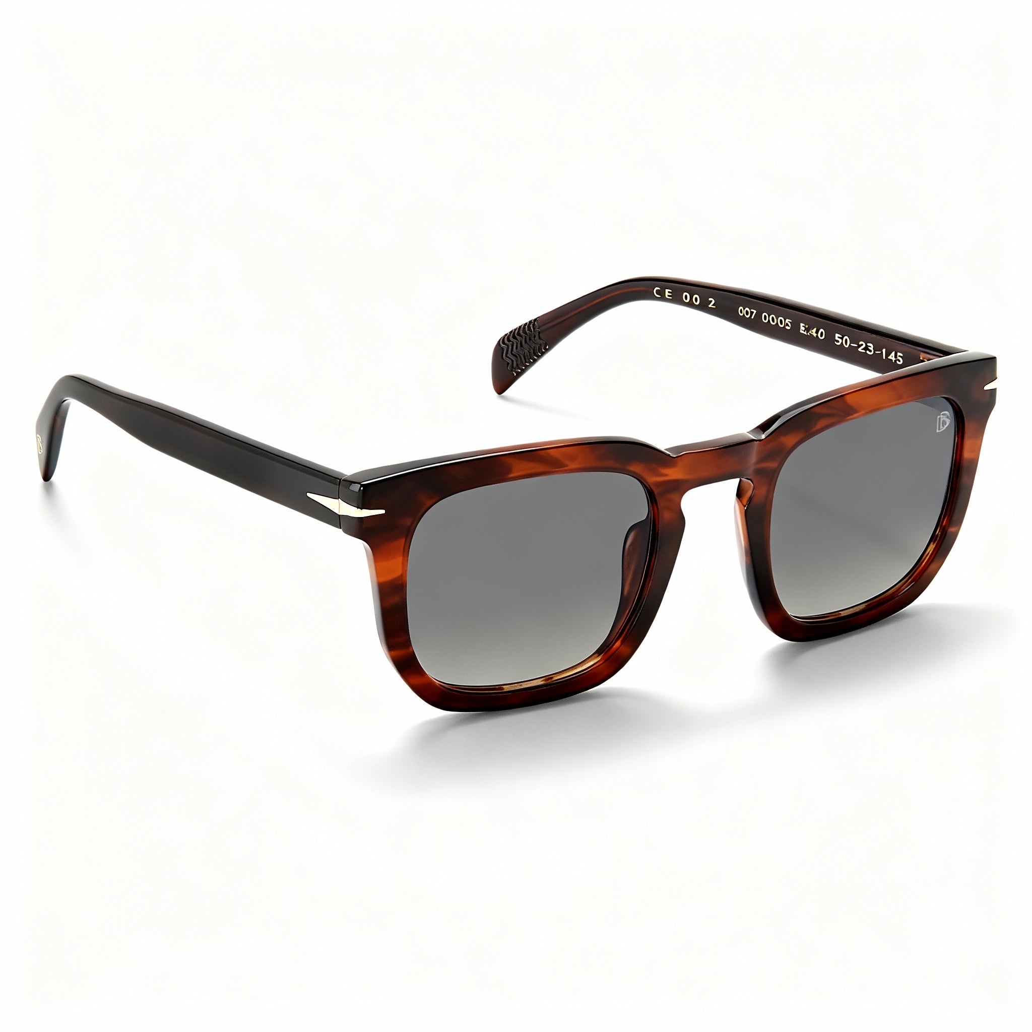 David Beckham Db 7076/s Women's Modern Acetate Brown Horn Non-Polarized Sunglasses 50mm