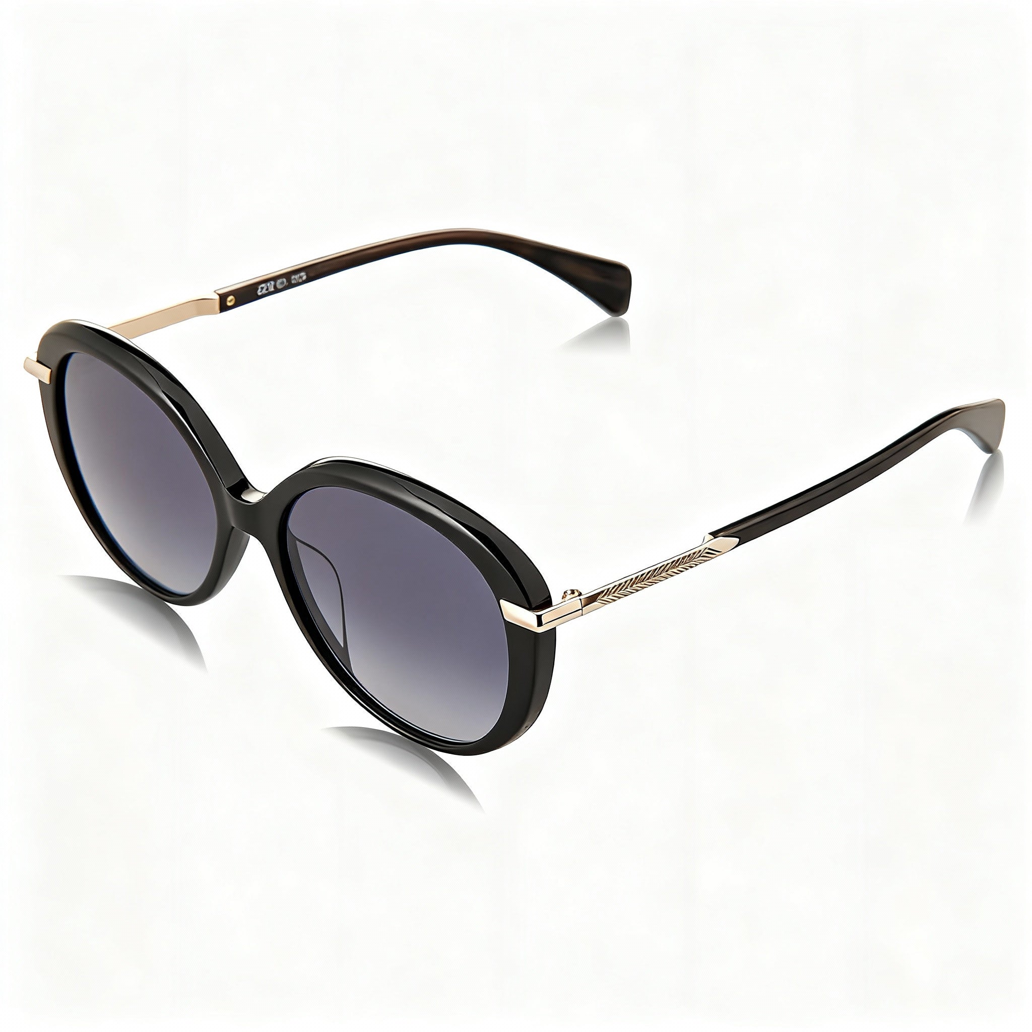 rag & bone Modern Heritage Women's Black Grey Acetate Frame Non-Polarized Dark Grey Shaded UV Protected RX-Able 56mm Sunglasses