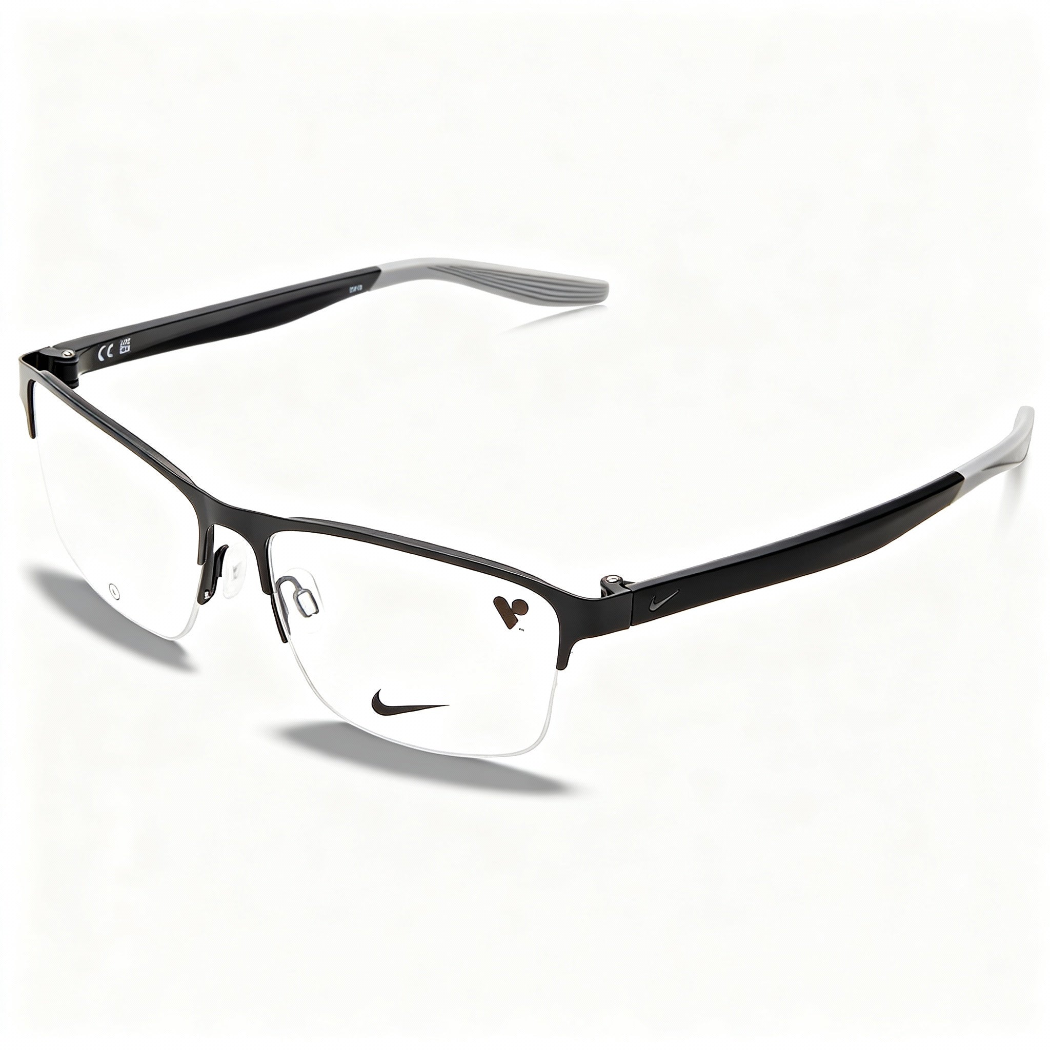 Nike Modern Metal Frame Sunglasses Unisex Satin Black/Matte Black 55mm UV400 Non-Polarized