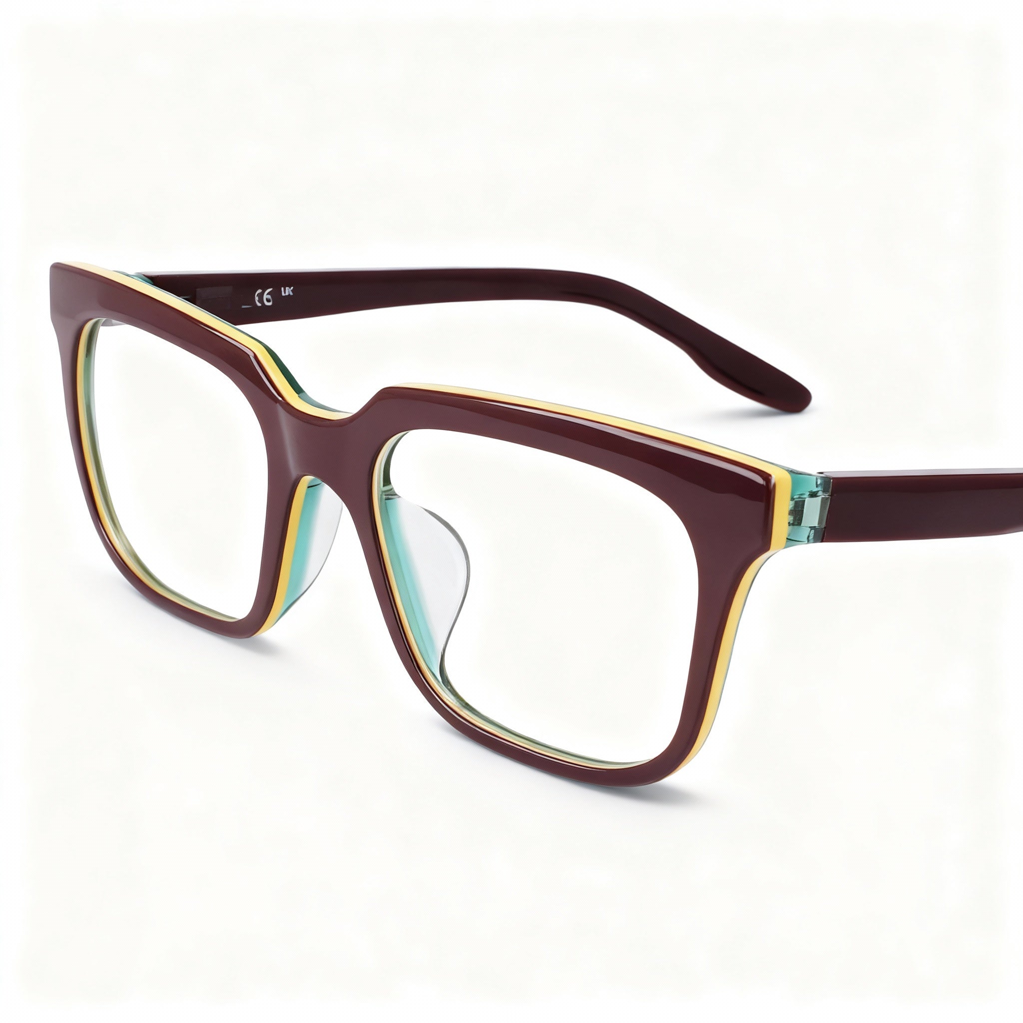 Nike 7167lb Men's Brown Metal Frame, Polarized Clear Polycarbonate Lenses, Lens Width 52mm, Bridge 19mm, Temple 145mm