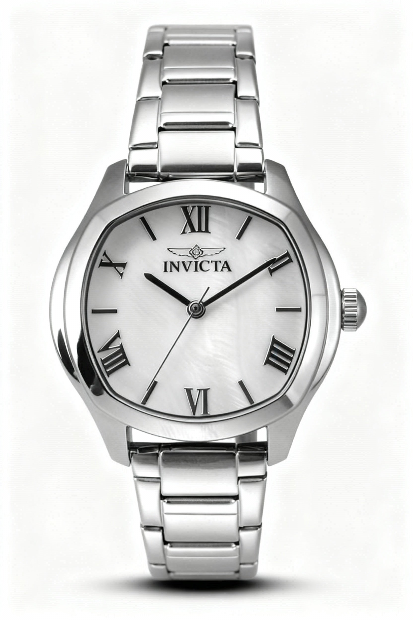 Invicta Classic Unisex Silver Stainless Steel Watch with Bezel Markings, Arabic Numerals & 30m Water Resistance