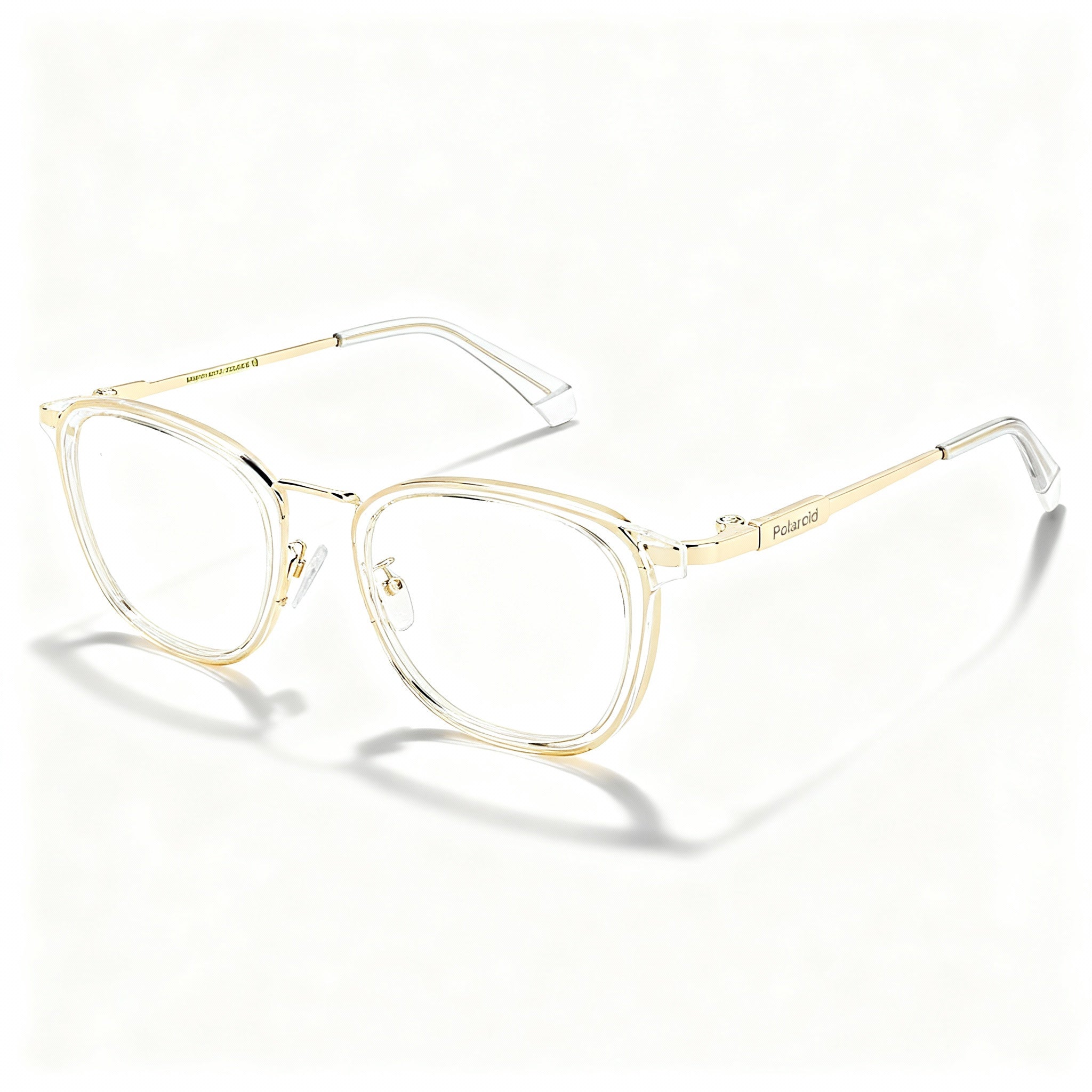 Polaroid Women's Pld D439/G Injected Frame Crystal Gold Non-Polarized Prescription Optical Eyeglasses 52mm