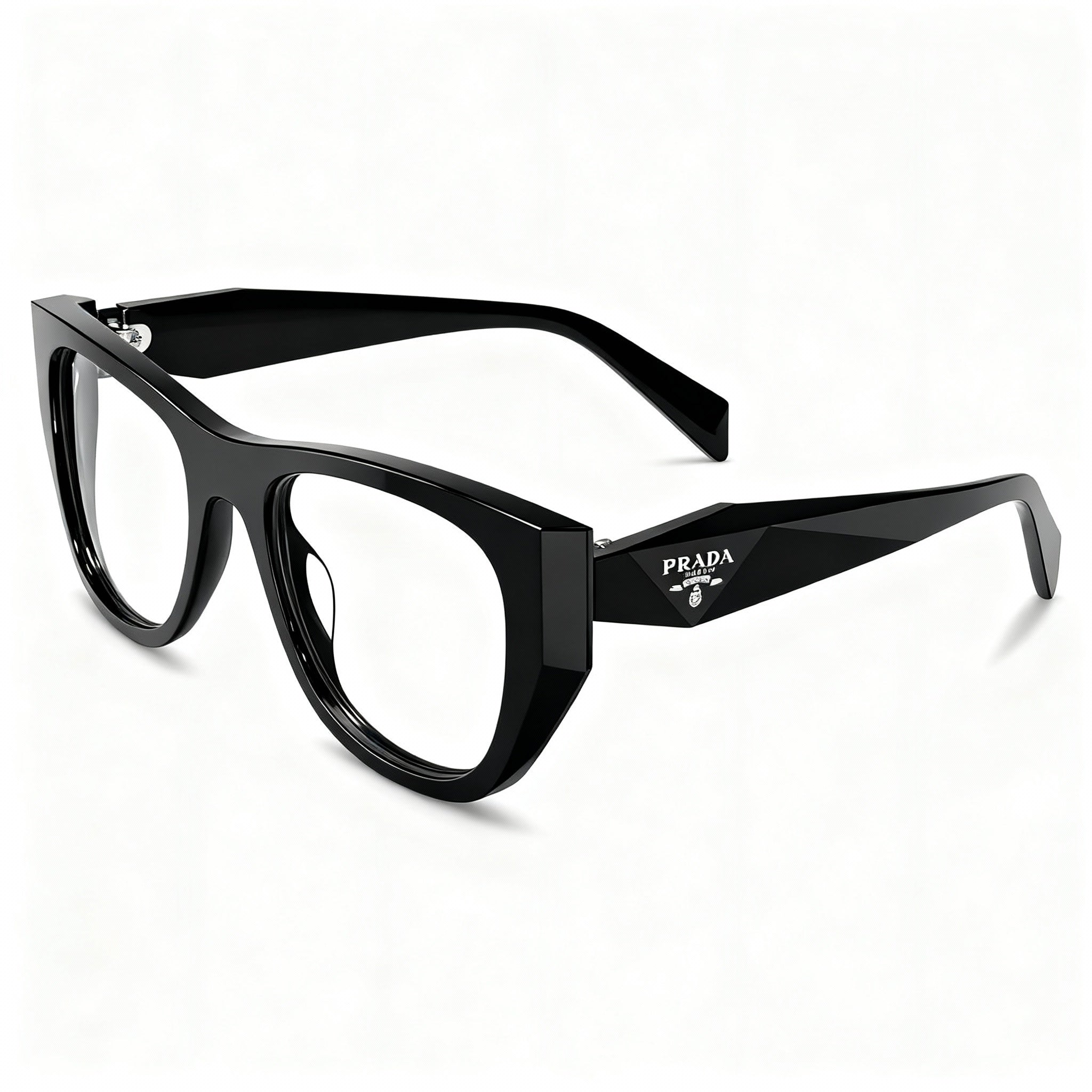 Prada PR A18V Unisex Black Optical Eyeglasses Frame, Prescription Ready, 52mm Lens, 19mm Bridge, 145mm Temple