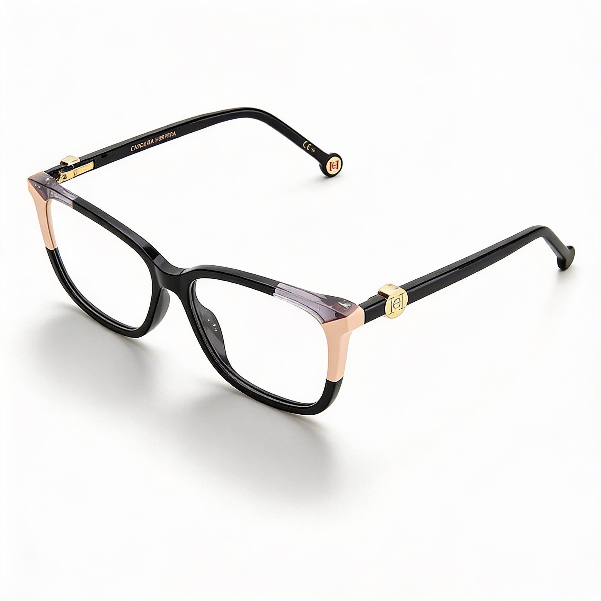 Carolina Herrera CH 0055 Women's Acetate Frame Polarized Black Nude Polycarbonate Lens Sunglasses with Case 54mm