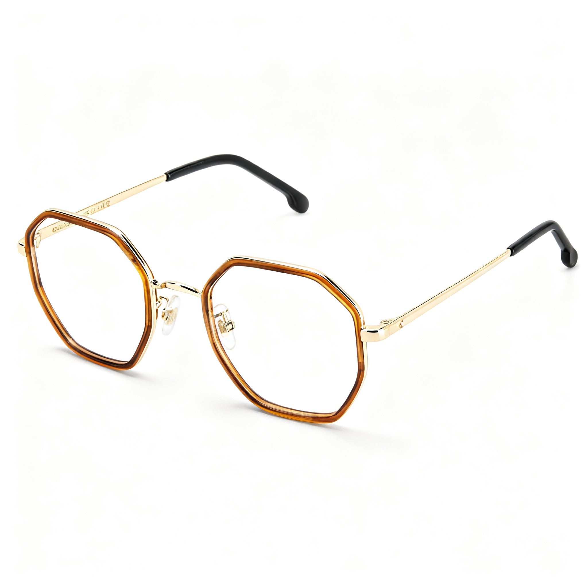 Carrera 3034 Women's Casual Optical Glasses with Brown Horn Stainless Steel Frame 51-22-140
