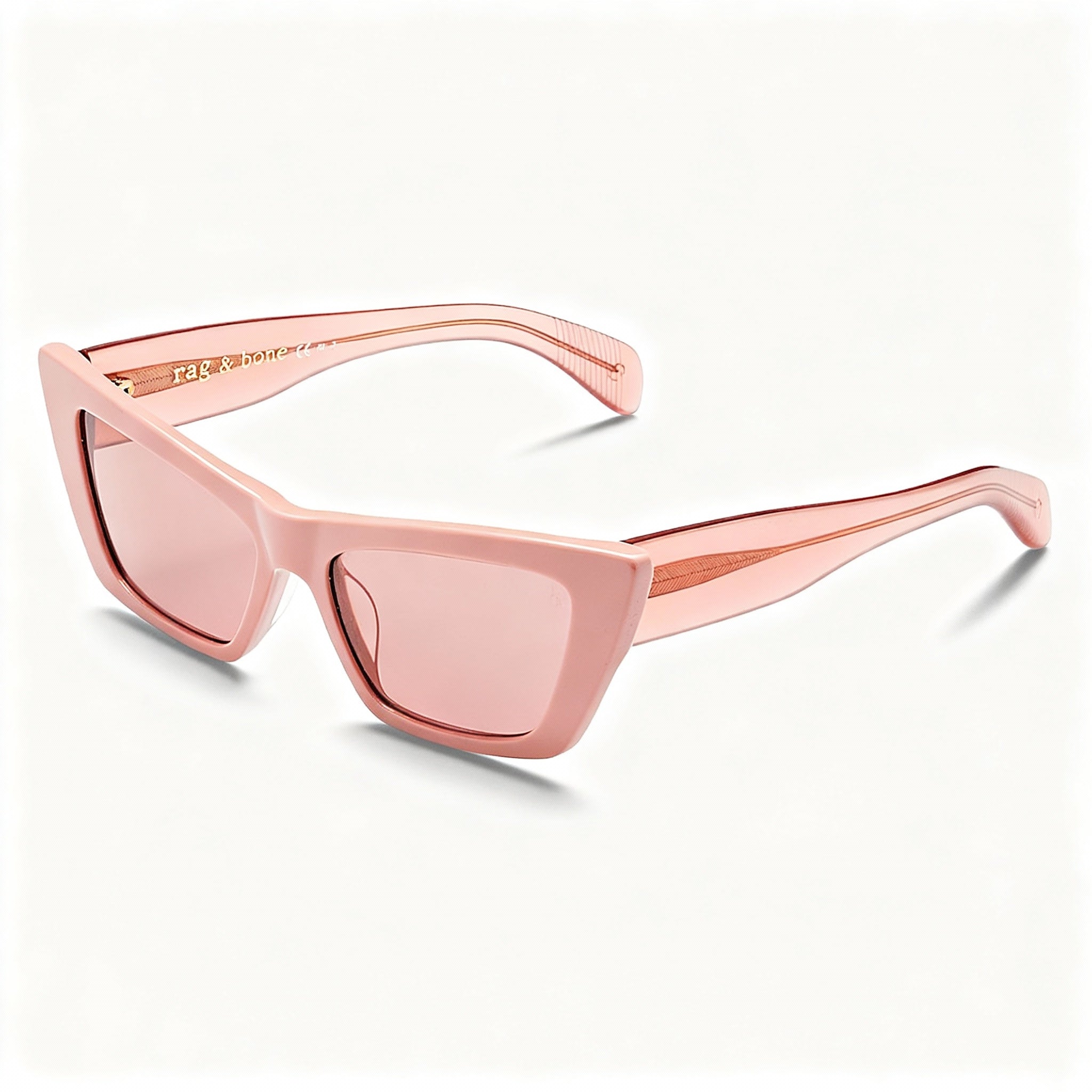rag & bone Casual Women's Pink Acetate Sunglasses, Burgundy Non-Polarized UV Lenses 53-16-140