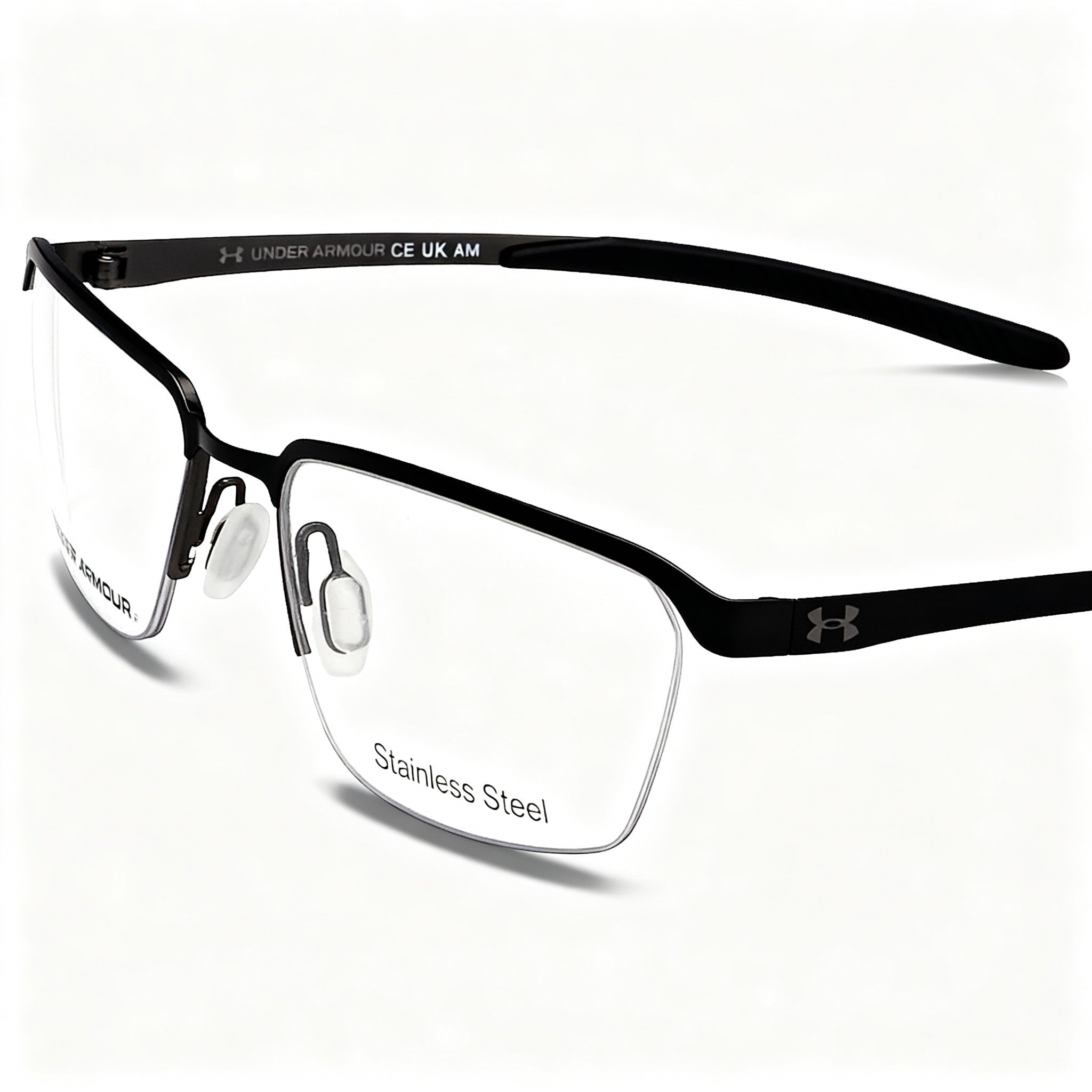 Under Armour Casual Matt Black Men's Alloy Steel Frame Non-polarized Polycarbonate Lens Sunglasses, 56mm