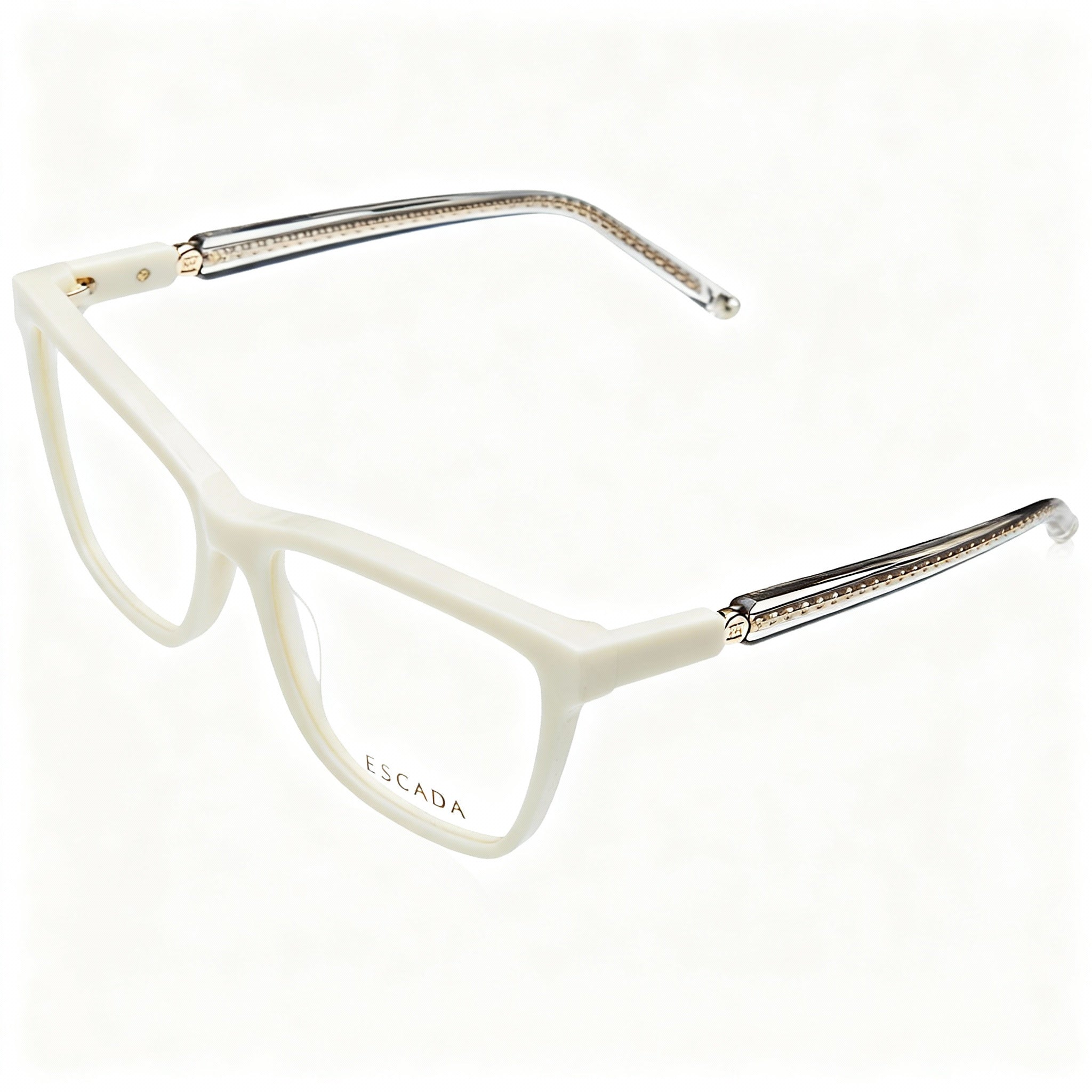 Escada Classic Women's Eyeglasses with Ivory Acetate Frame, 54mm Lens, 17mm Bridge, 140mm Temple