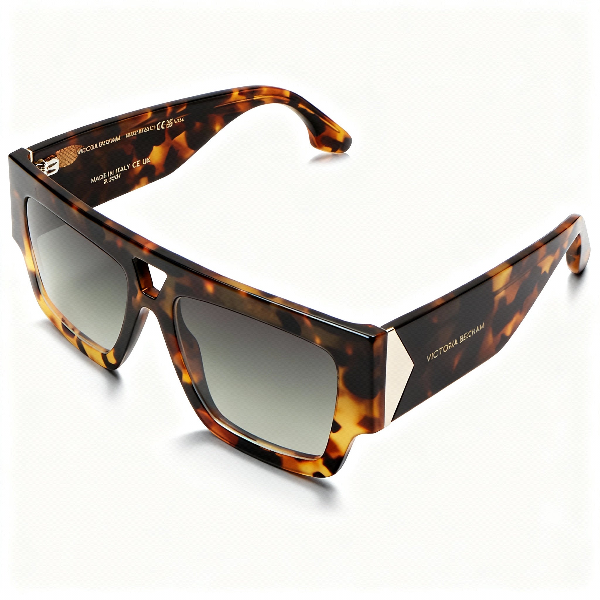 Victoria Beckham Modern VB651S Men's Dark Havana Fade Magnesium Non-Polarized Sunglasses 55mm