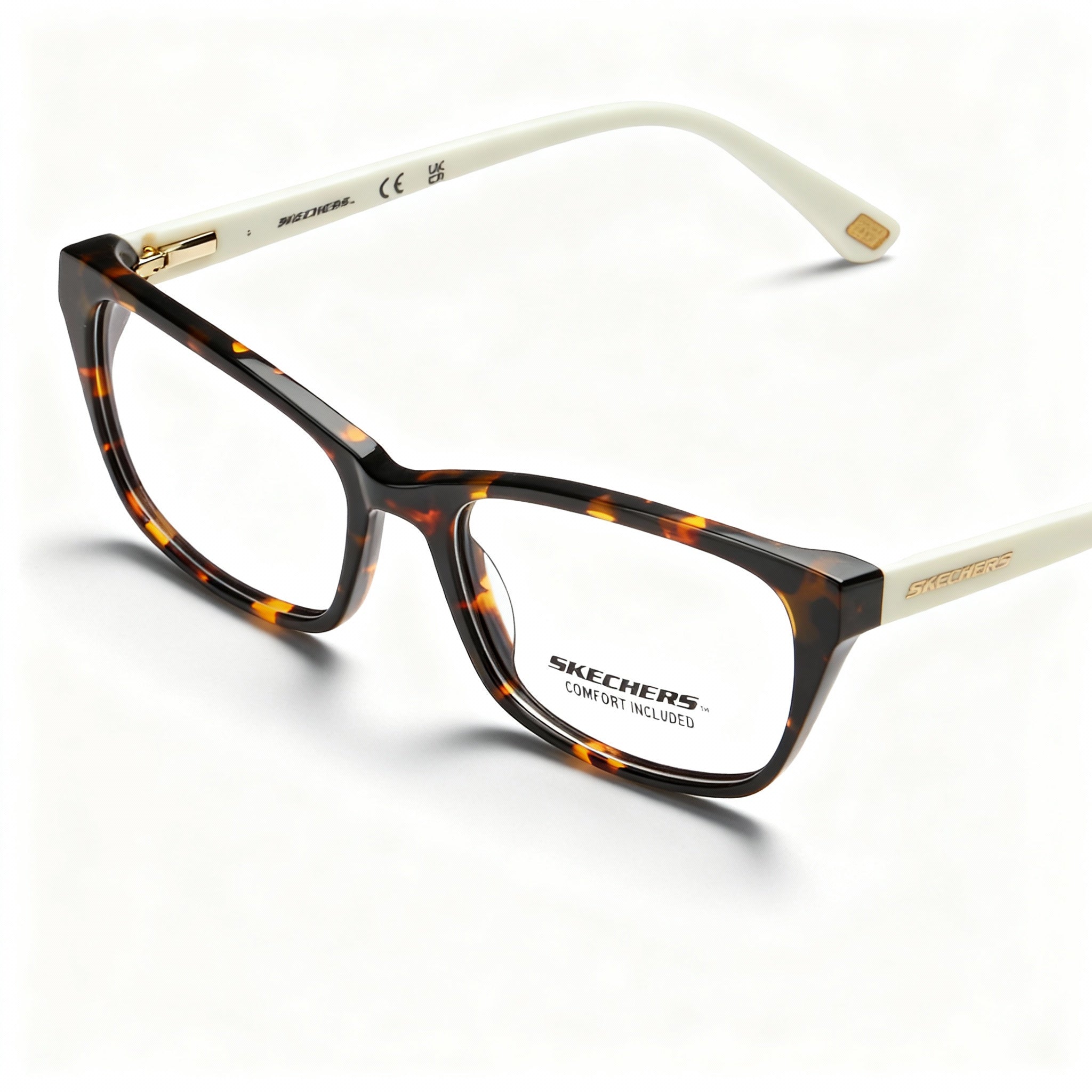 Skechers SE2210 Modern Women's Dark Havana Plastic Optical Eyeglasses Frame | Size 53-16-140