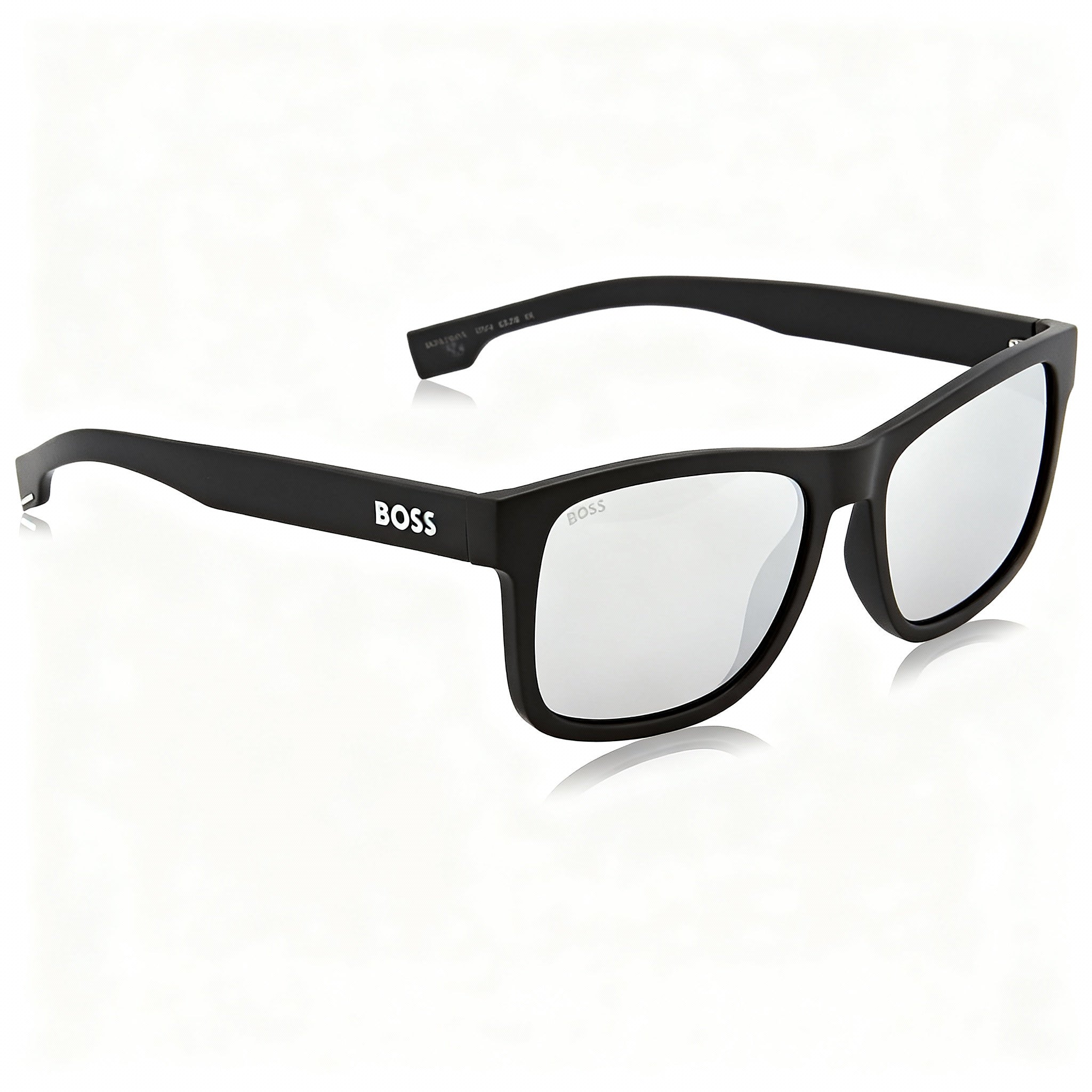 Hugo Boss B1568s Men's Matte Black Injected Propionate Frame Non-Polarized 100% UV Protection Sunglasses 55mm Lens