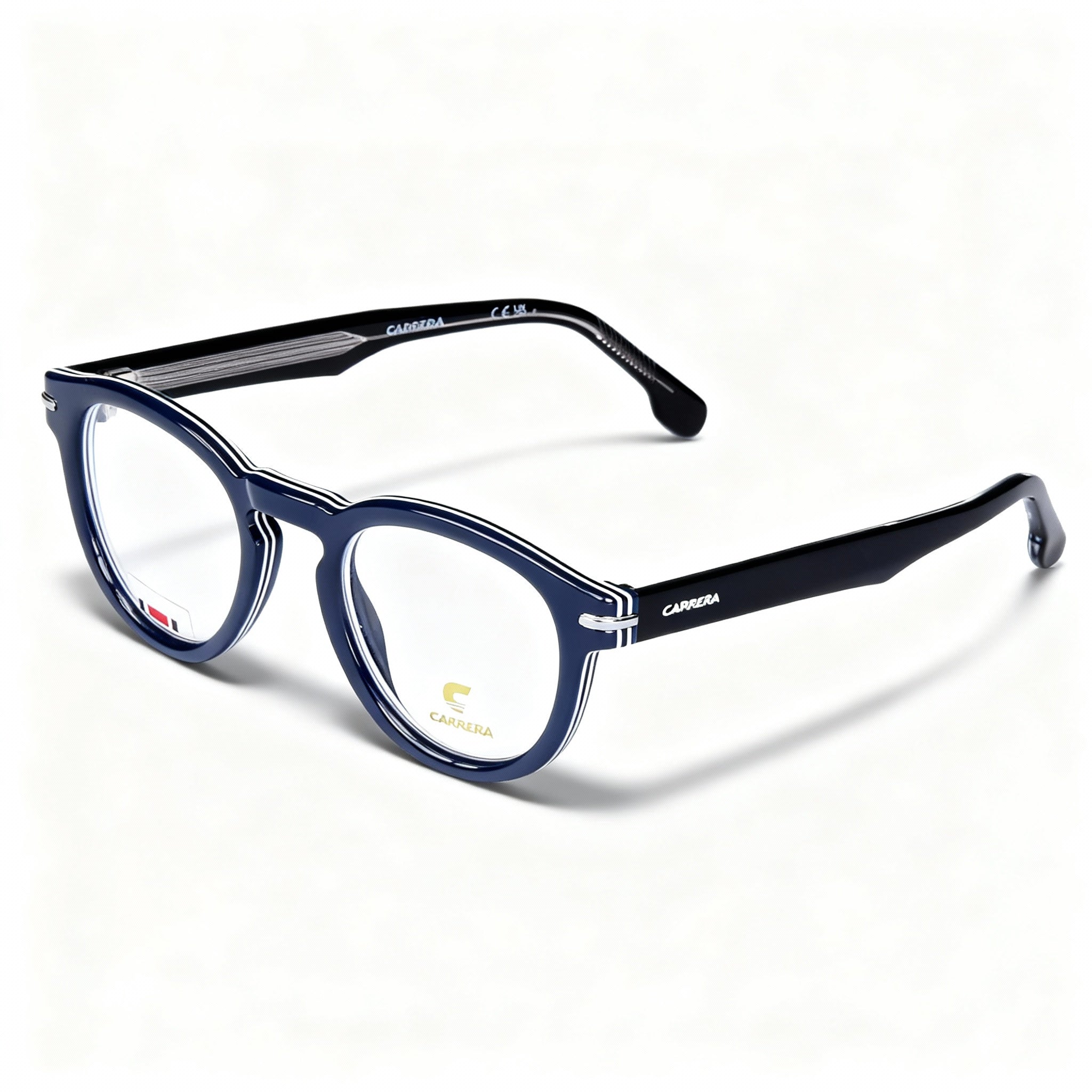 Carrera 313 Modern Unisex Acetate Blue Striped Non-Polarized UV Protection Sunglasses 47mm