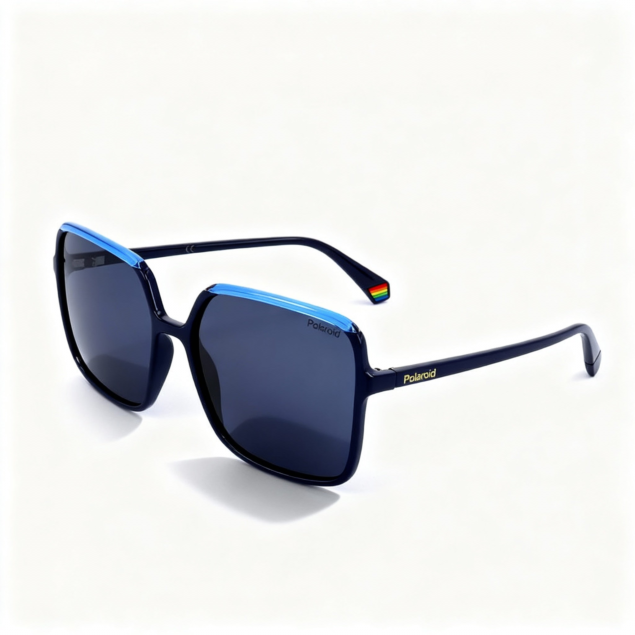 Polaroid Pld 6128/S Women's Blue Polycarbonate Square Non-Polarized Sunglasses with UV Protection, 59mm