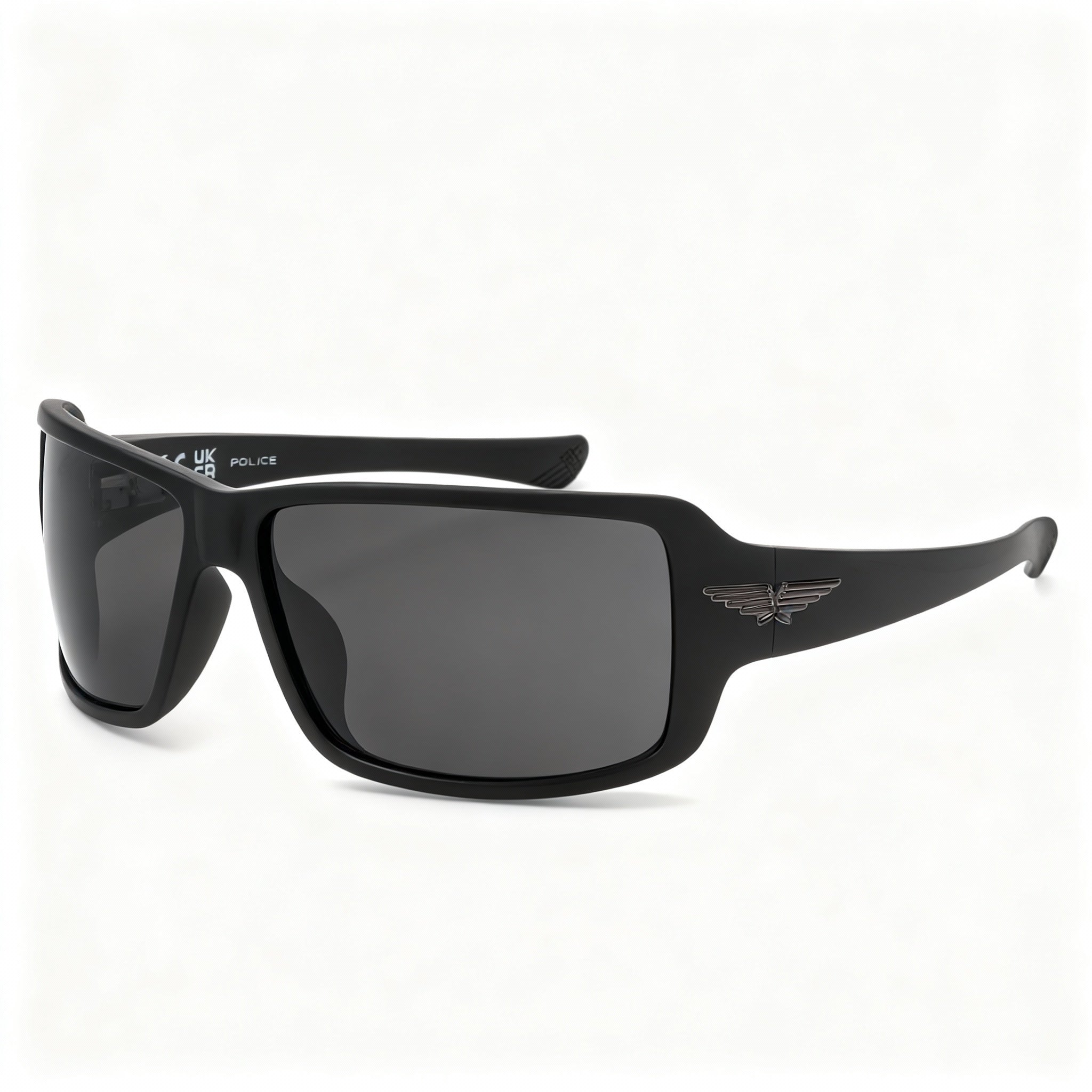 Police TAILWIND5 SPLN37 Men's Casual Injected Frame Matte Black Smoke Polycarbonate Non-Polarized UV Protected Sunglasses 65-14-115mm