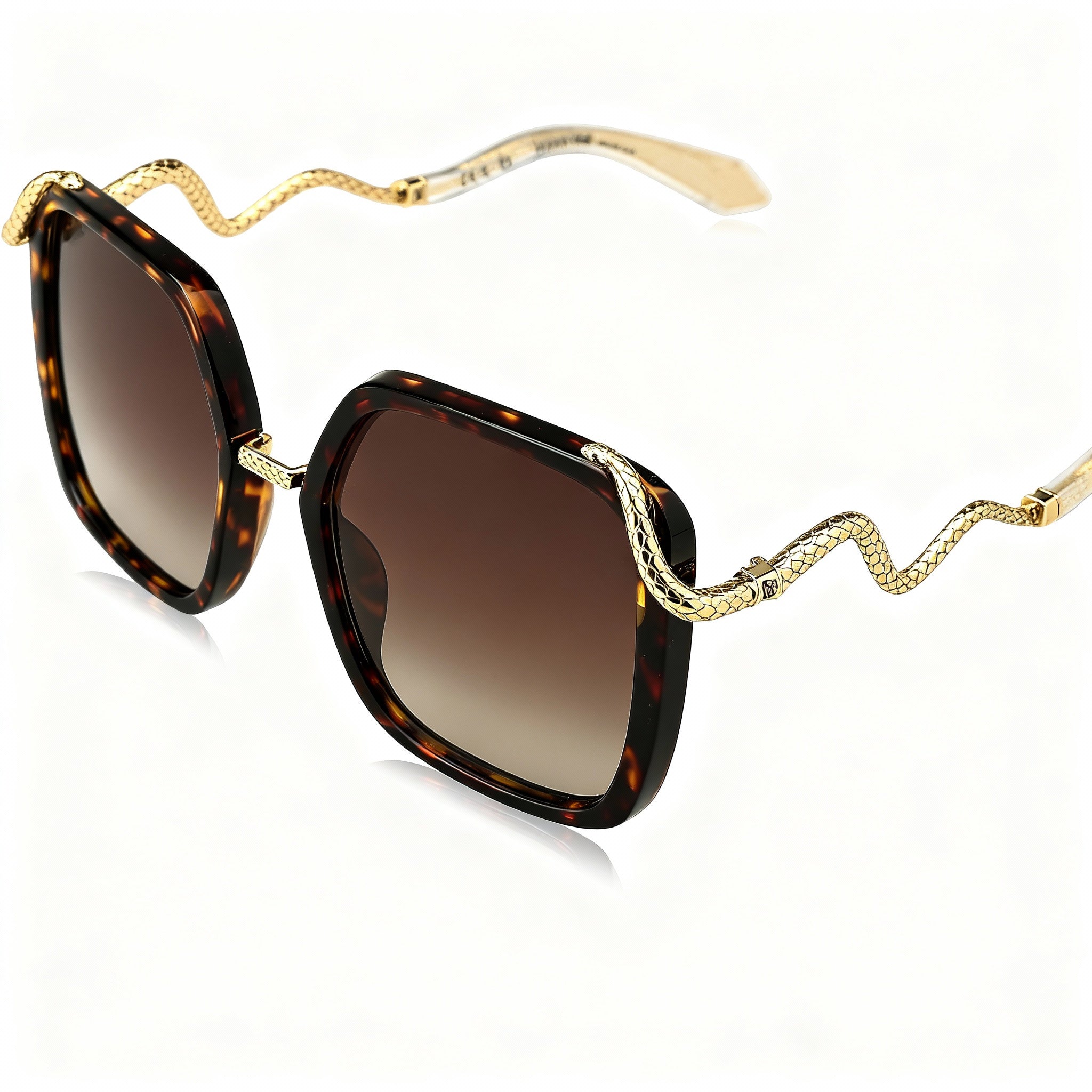 ROBERTO CAVALLI SRC004M Women's Modern Red Stainless Steel Smoke Gradient Non-Polarized Sunglasses 59mm