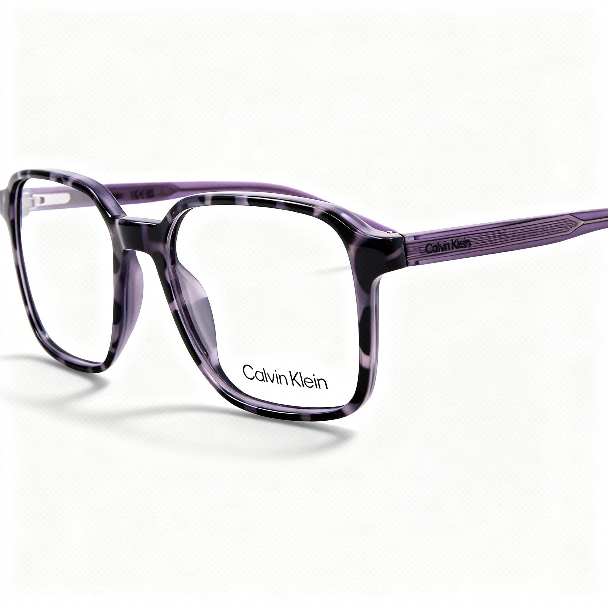 Calvin Klein Ck23524 Unisex Full Rim Rectangle Injected Plastic Eyeglasses Violet Havana 52-17-140mm