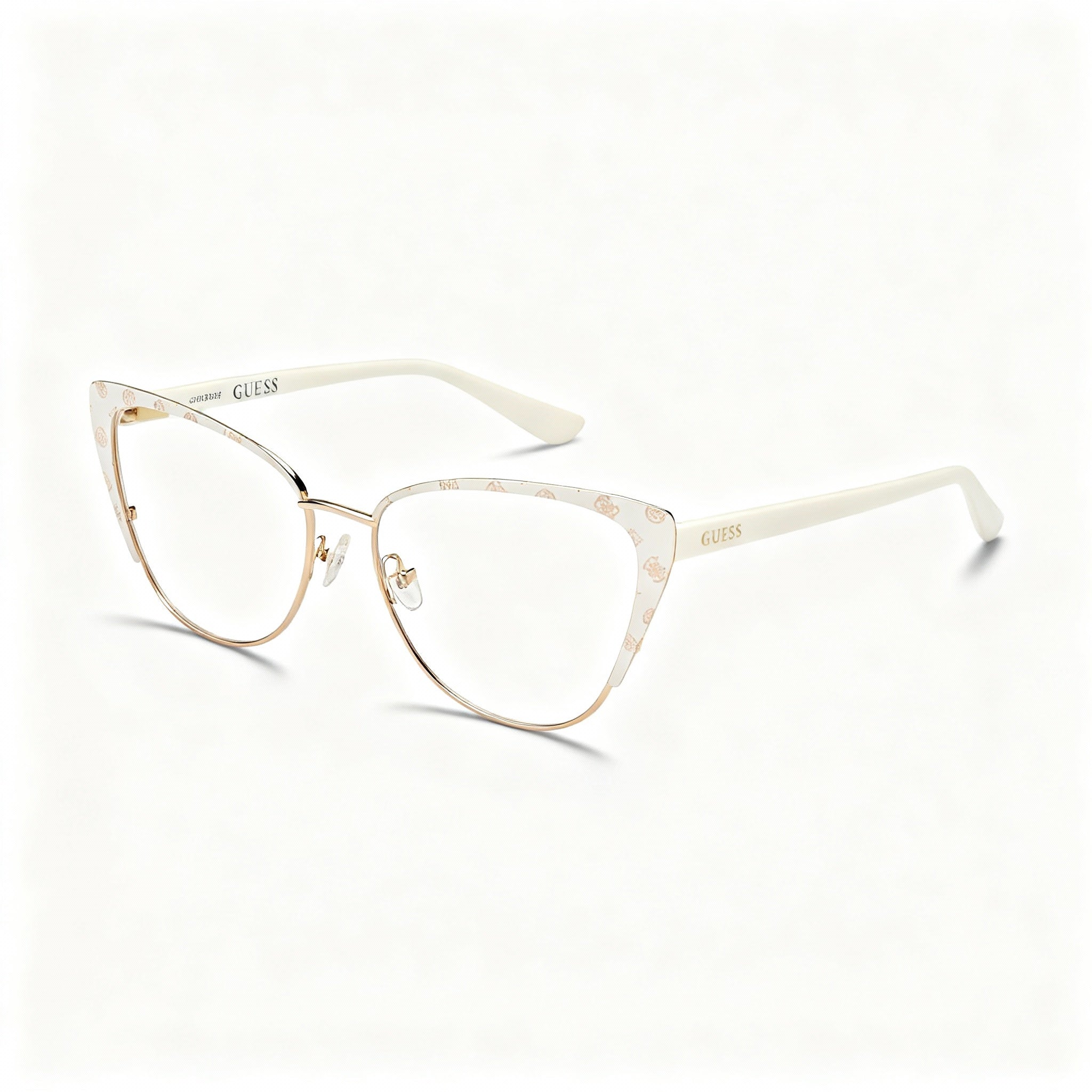 GUESS GU50115/GU50121 Women's Matte White Titanium Optical Frame, Prescription Ready 54-14-140mm