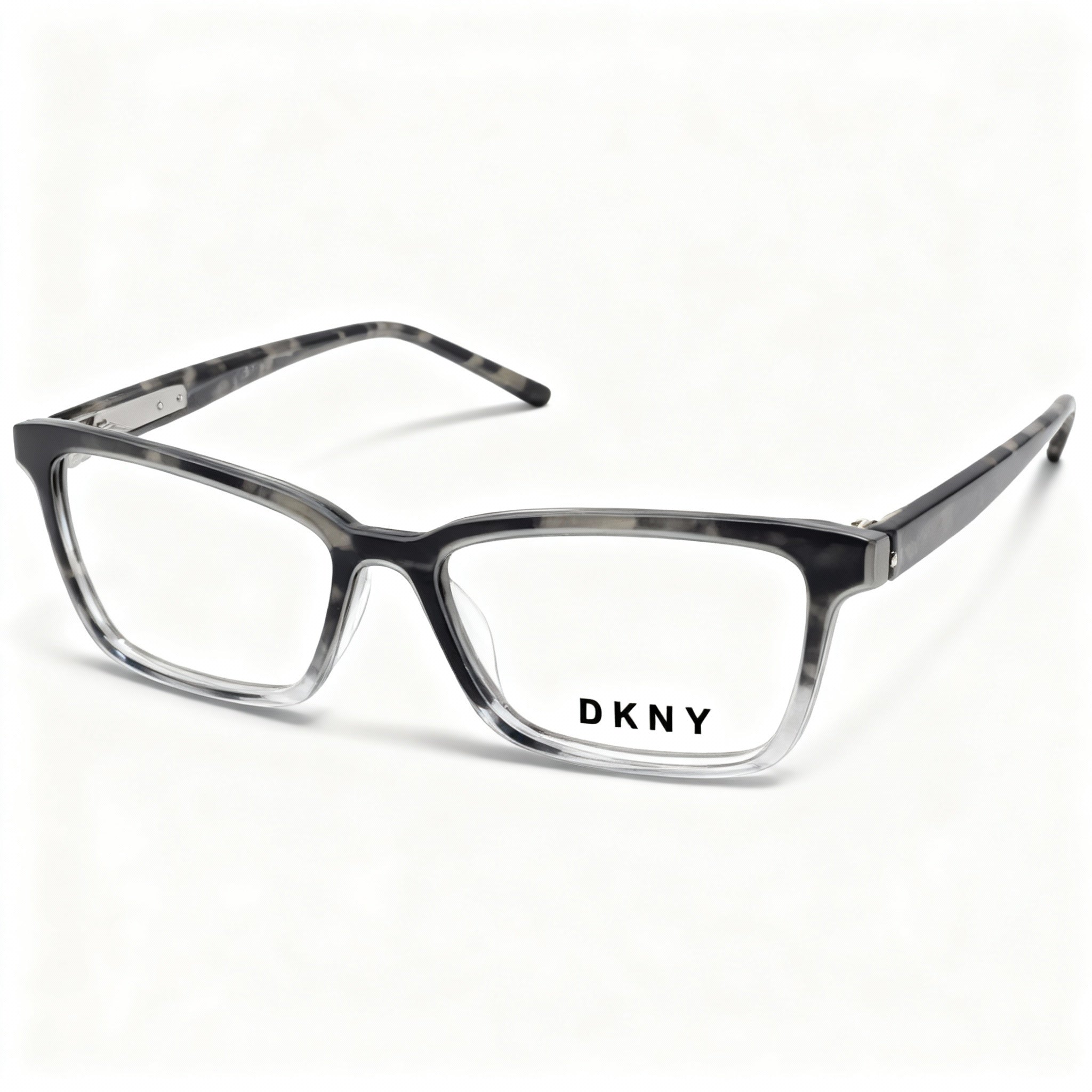 DKNY DK5024 Men's Metal Smoke Tortoise Rectangle Full Rim Eyeglass Frame, Lens 53mm, Bridge 15mm, Temple 135mm