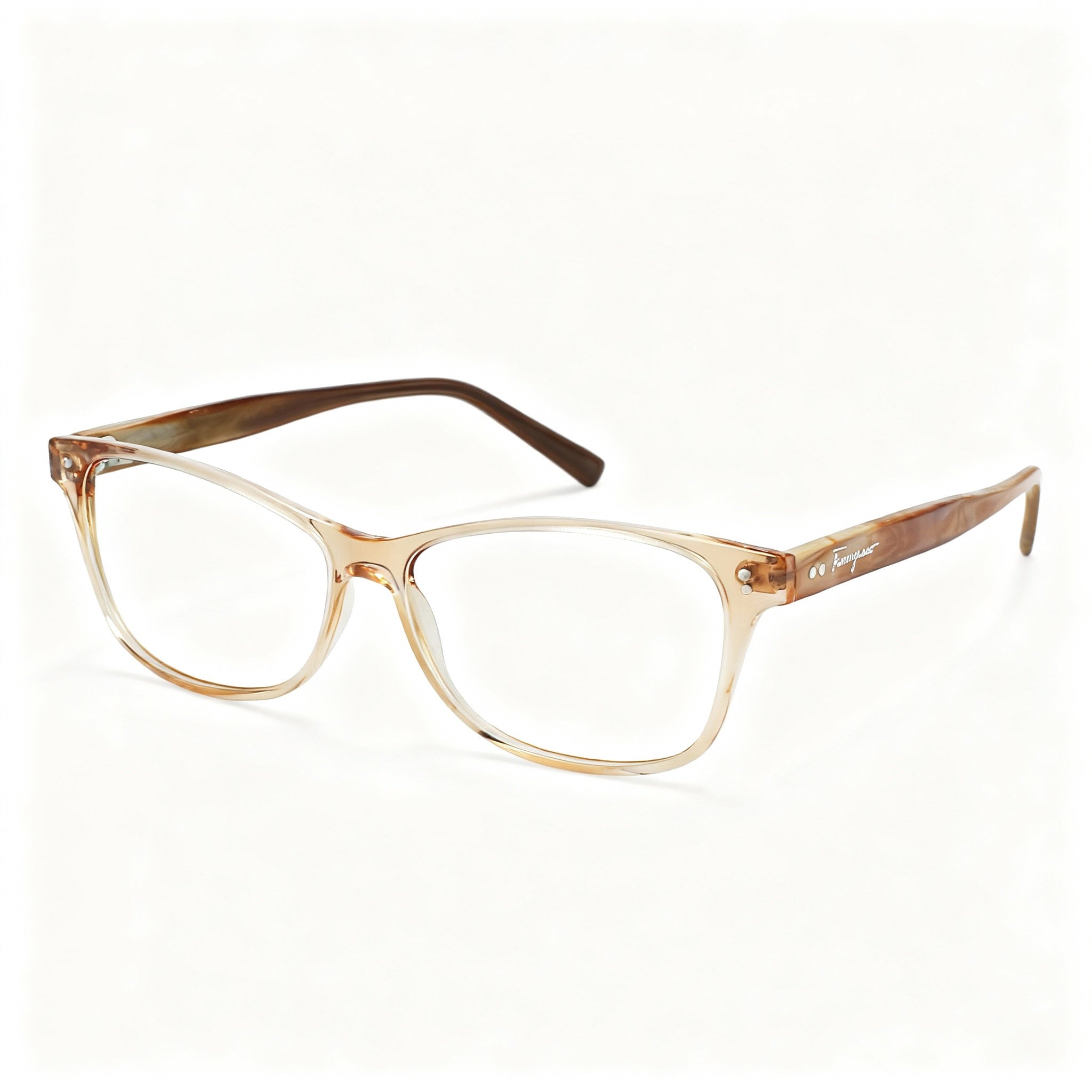 Salvatore Ferragamo Modern Women's Acetate Non-Polarized Sunglasses Transparent Brown/Brown Marble 55mm