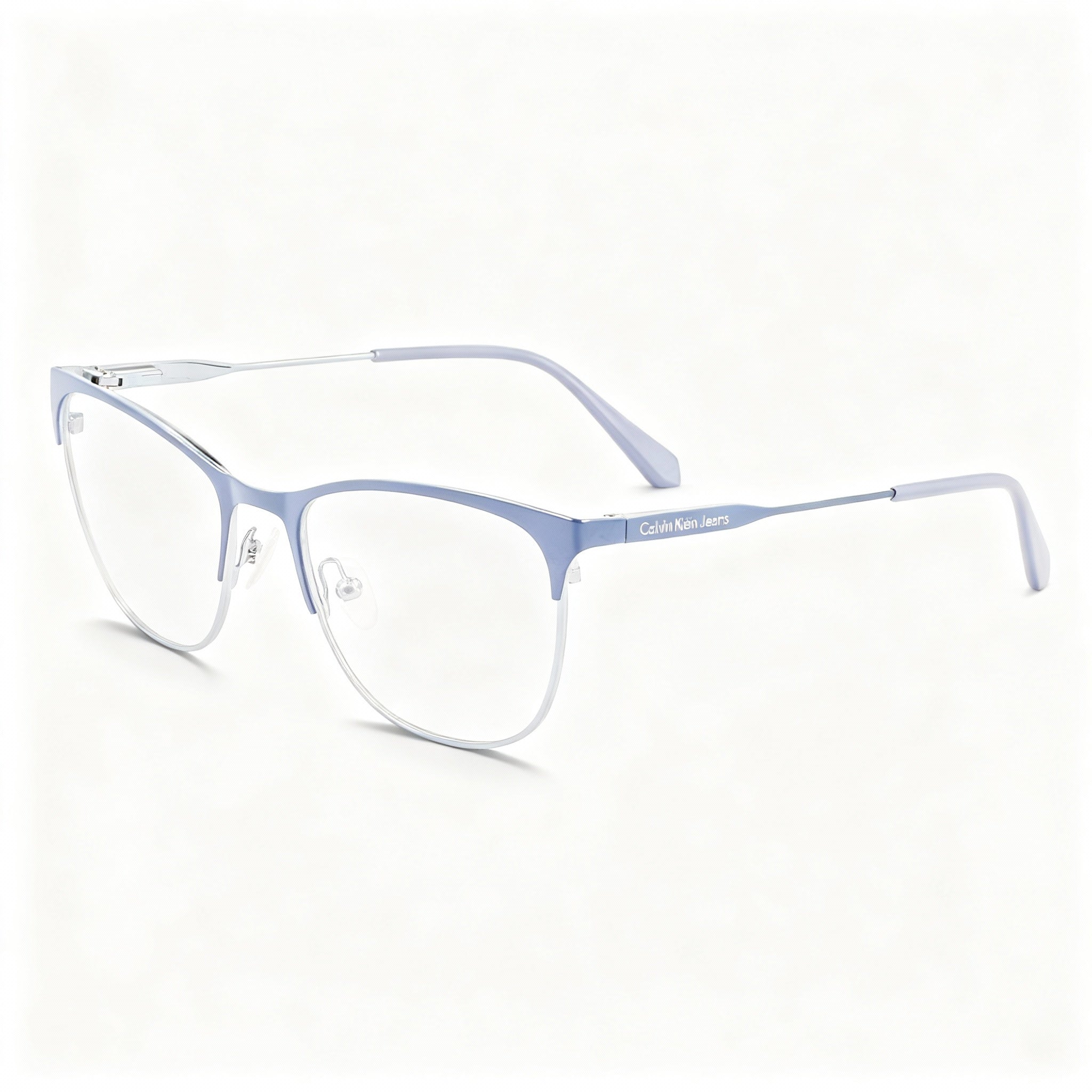 Calvin Klein Jeans CKJ22206 Women's Blue Metal Frame Polarized Polycarbonate Lens Sunglasses, Size 52-17-140mm