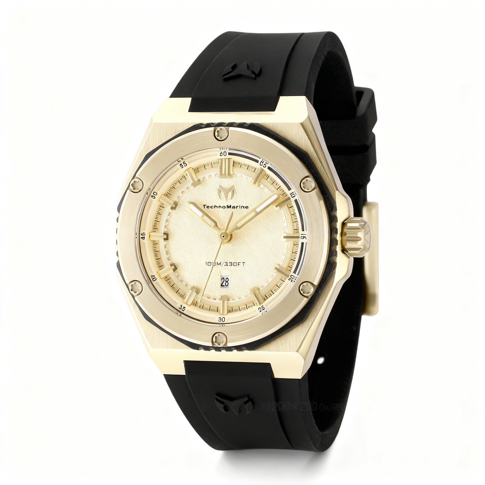 TechnoMarine CORAL - Legacy TM-416055 Women's Quartz Gold Stainless Steel Silicone Strap 36mm Watch