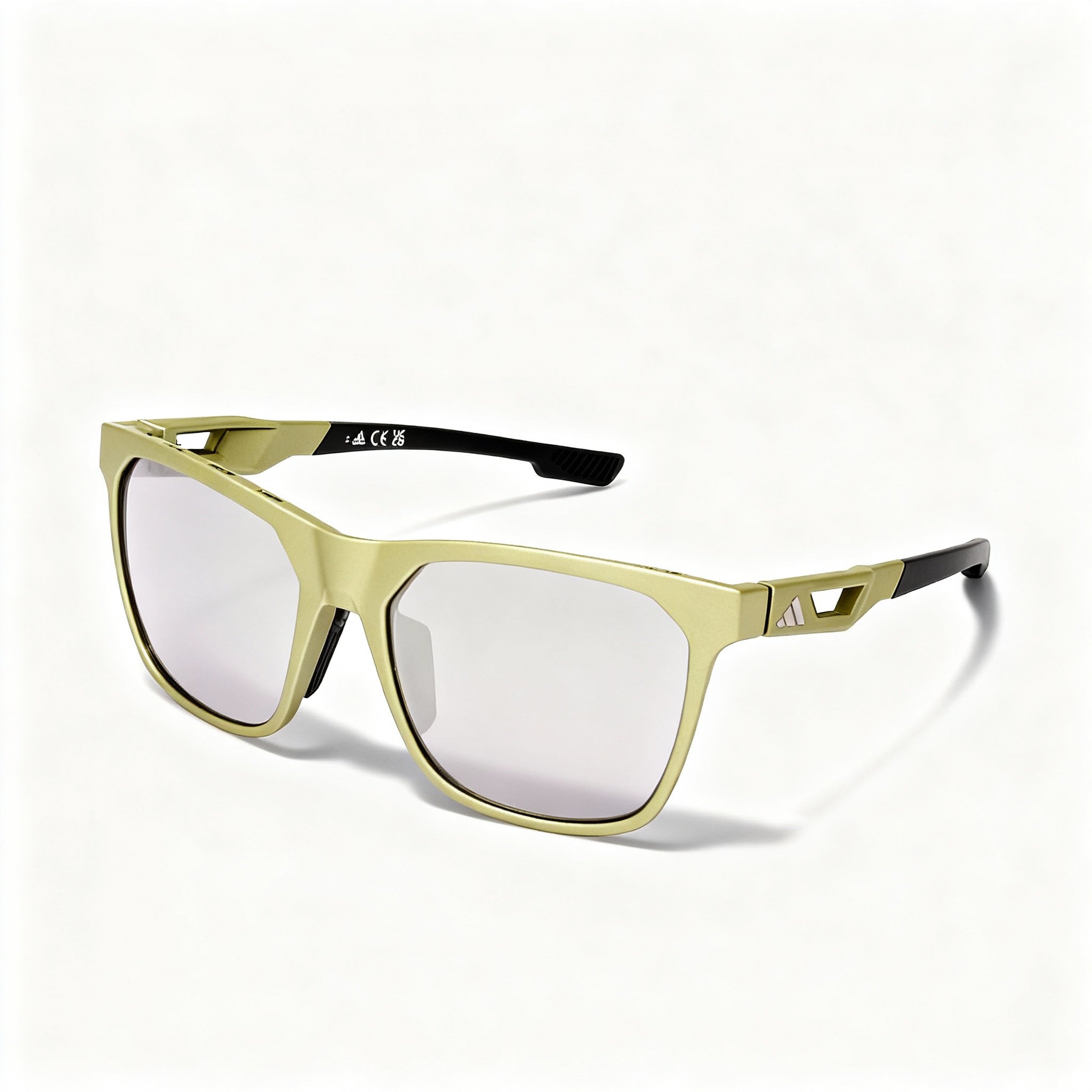 Adidas Injected Sunglasses Unisex, Lightweight Plastic Frame, Matte Light Green with Green Non-Polarized UV 400 Lenses, 55-16-130