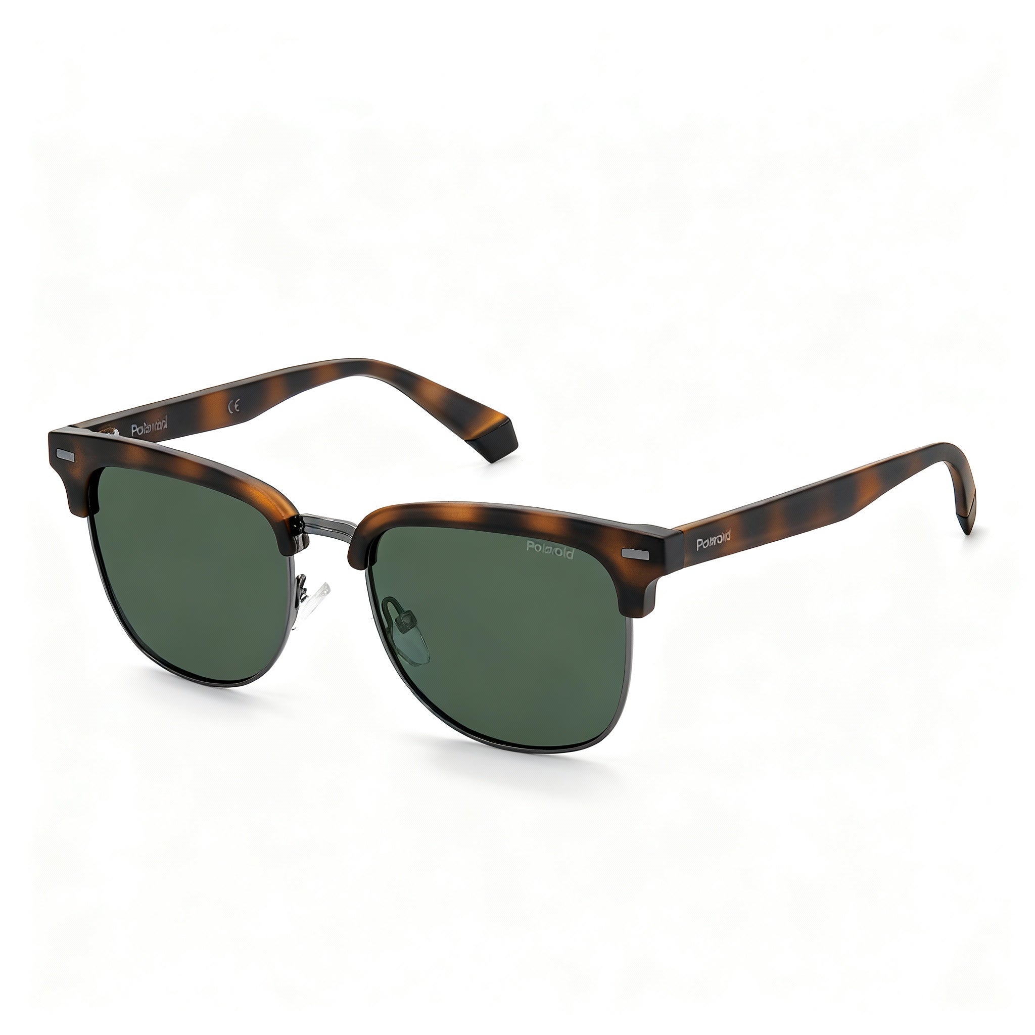 Polaroid Pld 4121/S Unisex Stainless Steel Polarized UV Protection Sunglasses Matte Havana Green 52-18-145