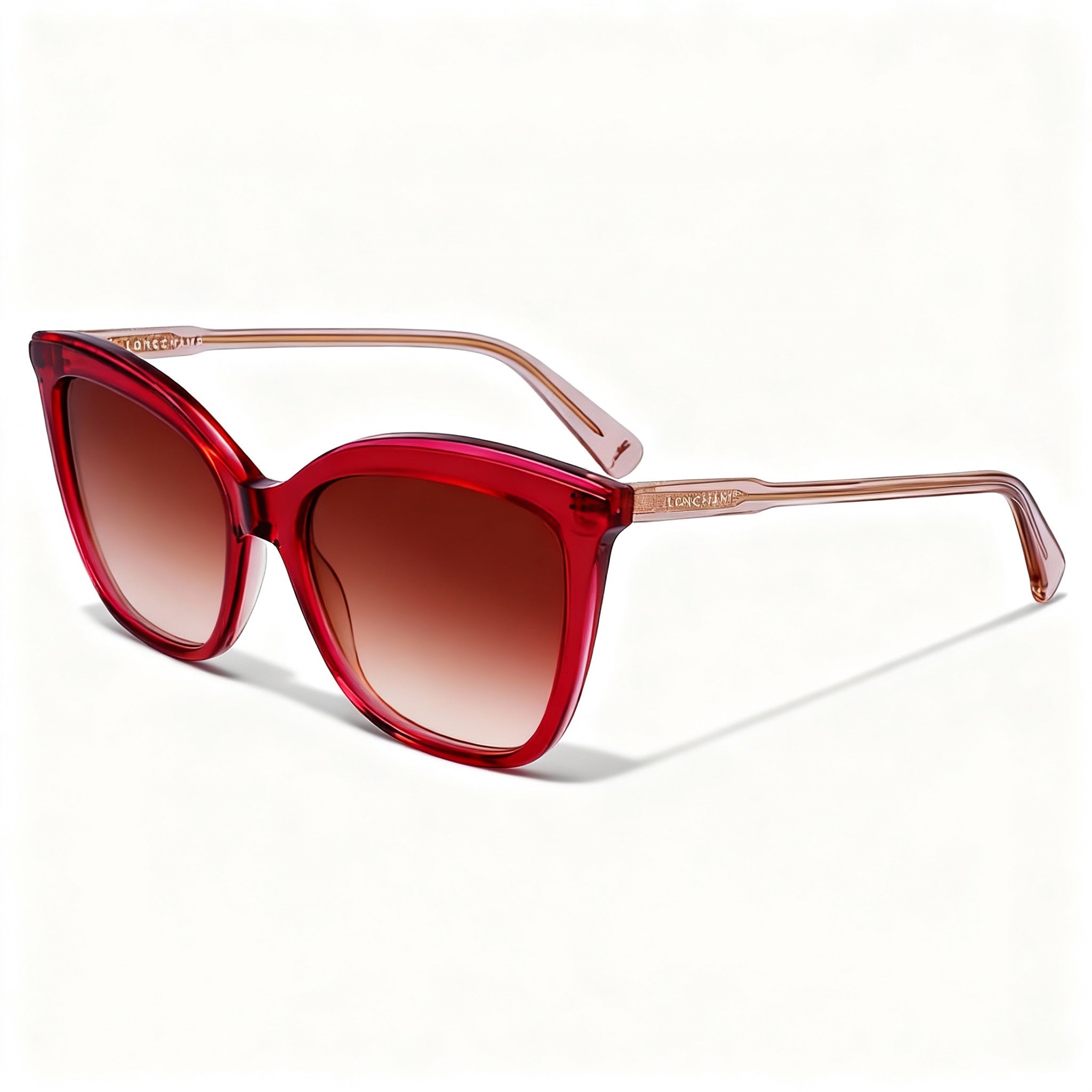 Longchamp LO729S Women's Modern Style Propionate Frame Fuchsia Rose Sunglasses with Polycarbonate Lenses, 55mm