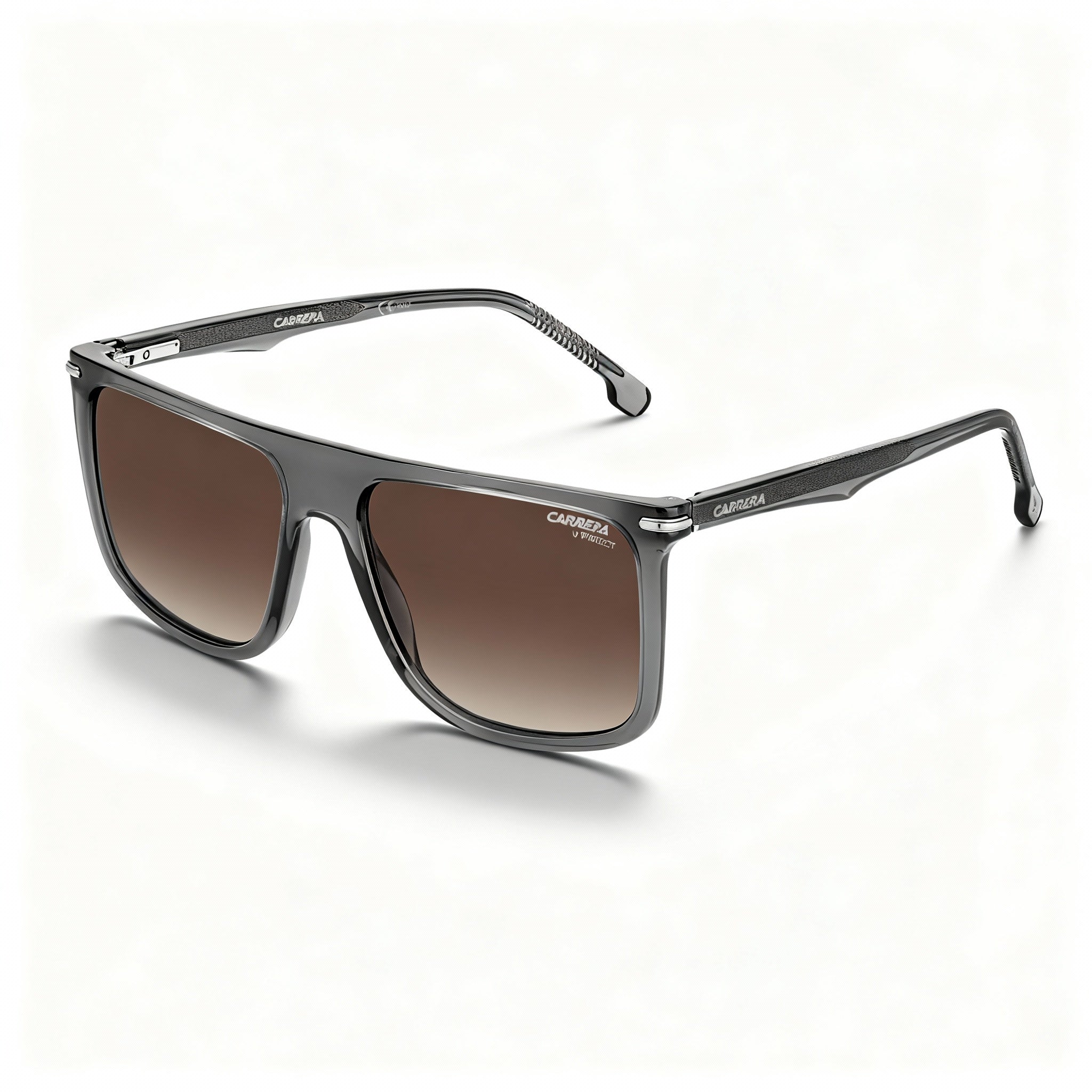 Carrera 278/S Unisex Square Injection Proprionate Sunglasses, Grey Brown Shaded Frame, Brown Gradient Lens 58-16-145